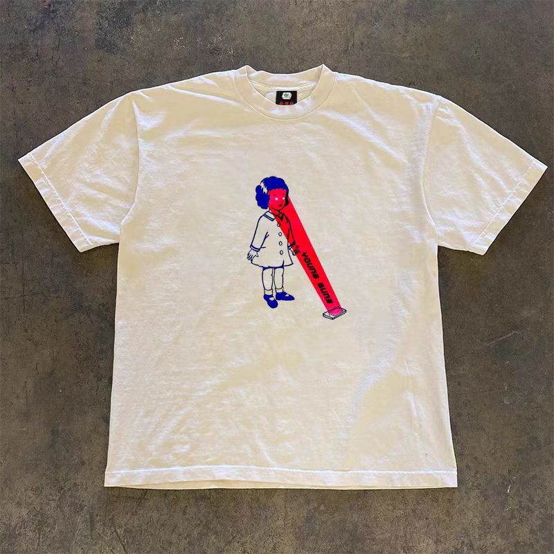 Japanese Brand × Vintage Street fashion washed retro little girl print tshirt Size US M / EU 48-50 / 2 - 1 Thumbnail