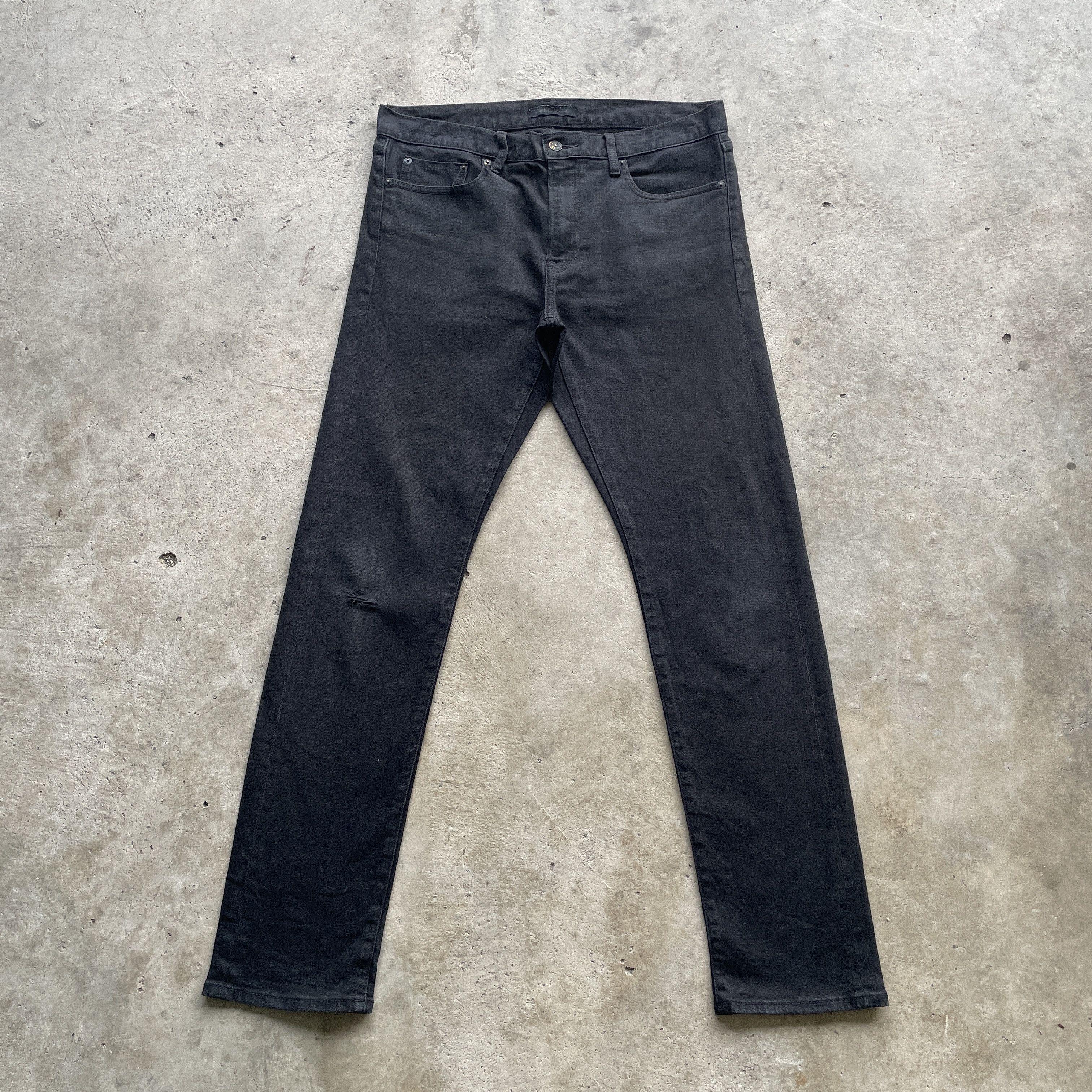 Japanese Brand VINTAGE JAPANESE SKINNY BLACK JEANS PANTS DENIM W34x31.5 Size US 34 / EU 50 - 2 Thumbnail
