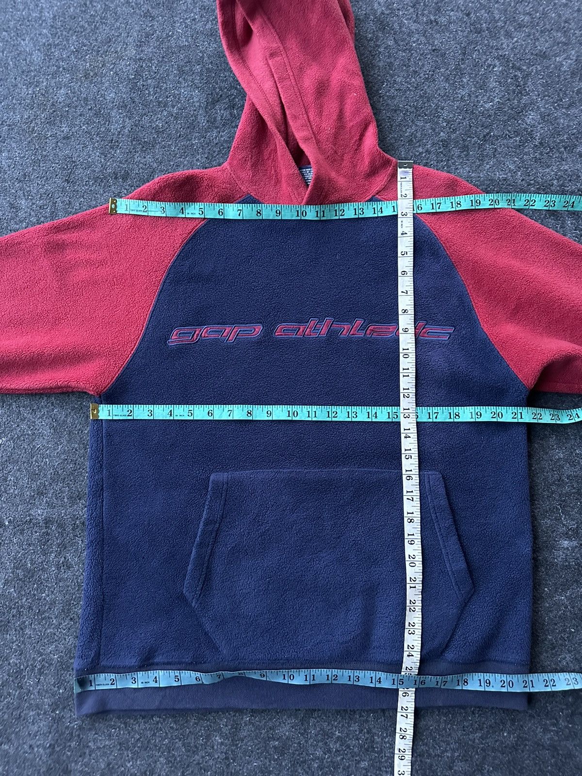 Gap × Vintage Vintage Gap Athletic Spellout Fleece Hoodie A433 Size US S / EU 44-46 / 1 - 5 Thumbnail