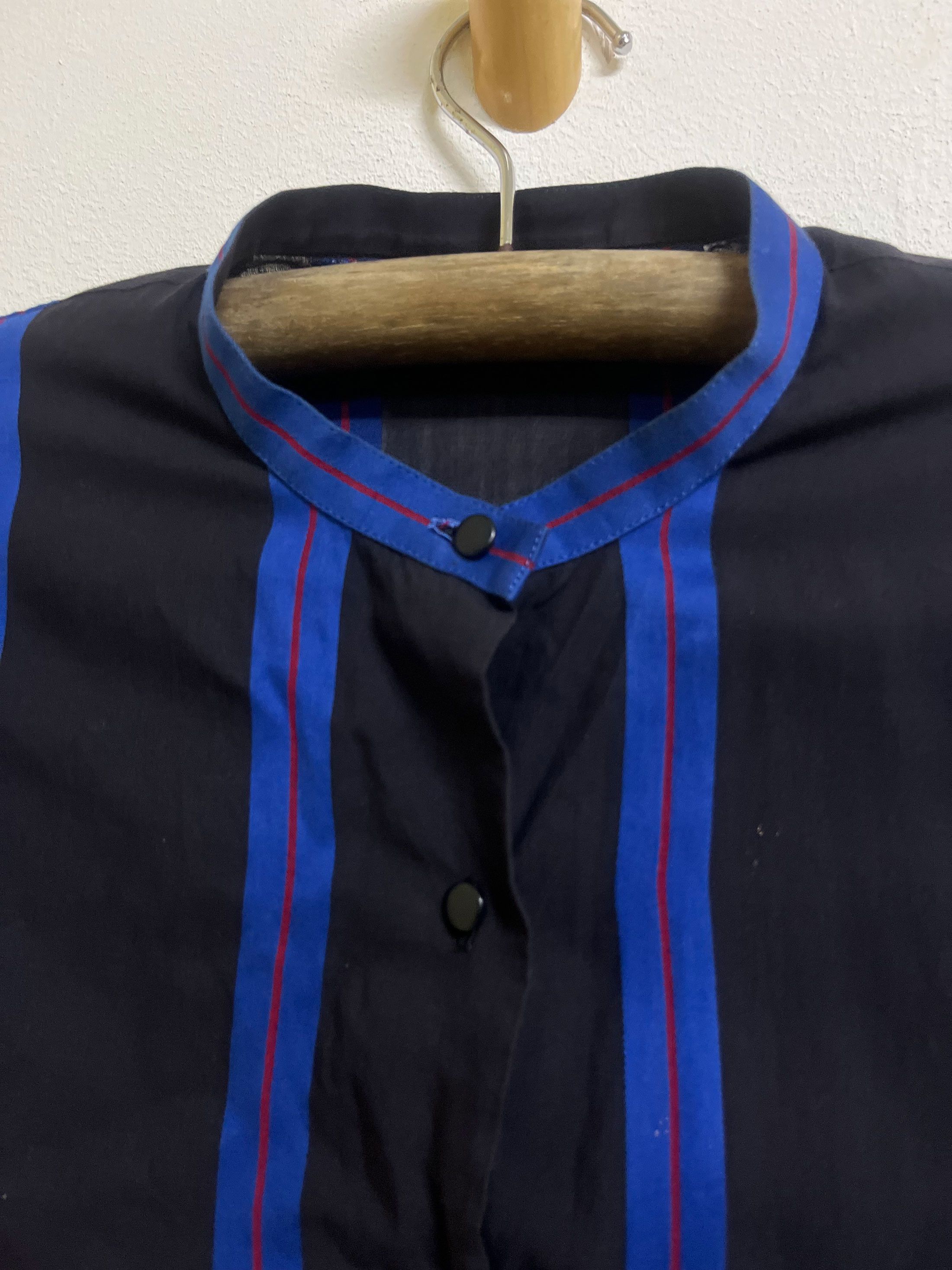 Christian Dior Monsieur Vintage Dior Vertical Border Striped Mandarin Collared Size M / US 6-8 / IT 42-44 - 3 Thumbnail