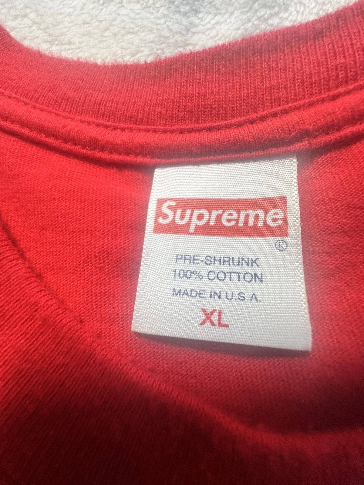 Supreme Supreme Swarovski Box Logo Tee XL Red Size US XL / EU 56 / 4 - 3 Thumbnail