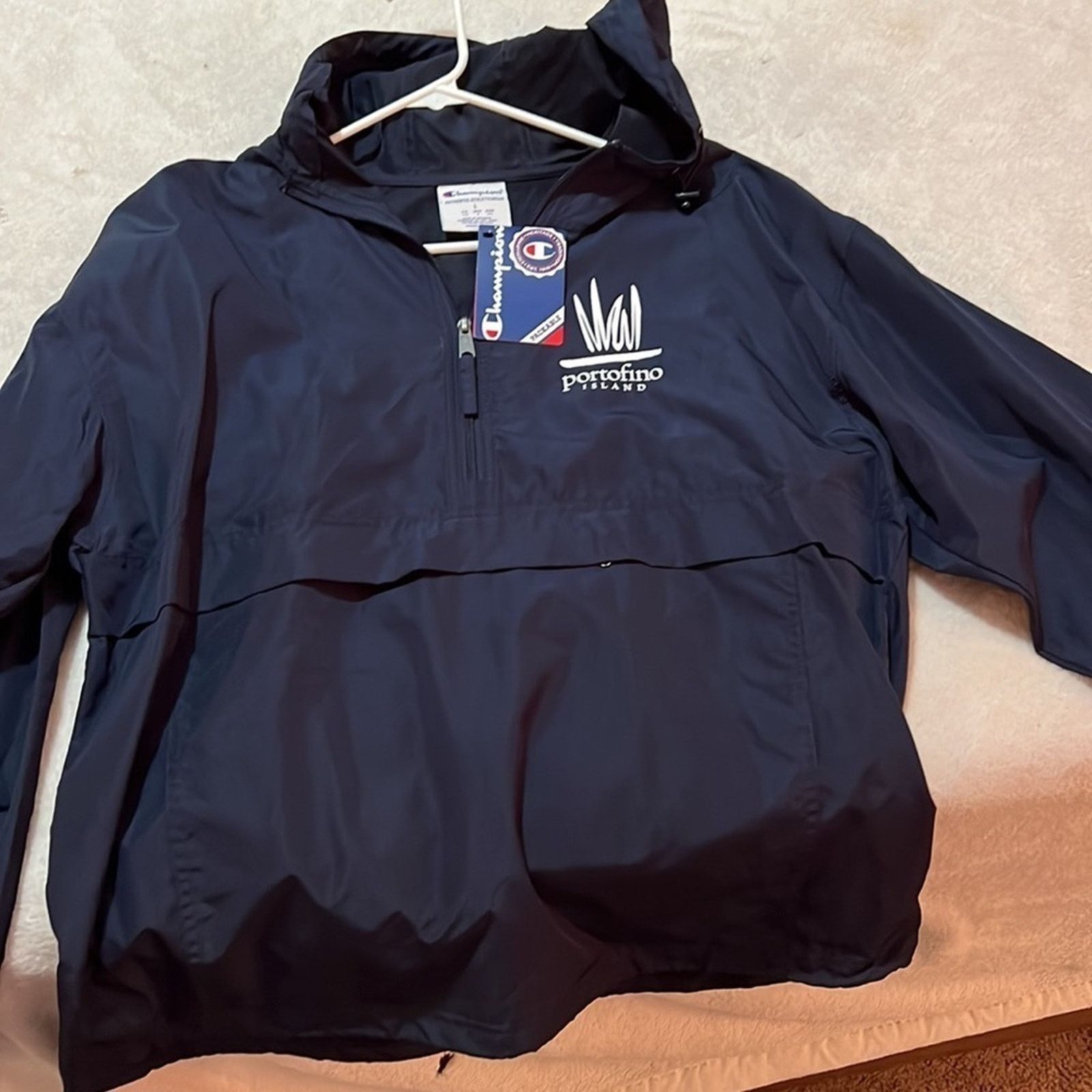 Champion Brand New Champion Authentic Windbreaker Jacket Navy Blue Size L / US 10 / IT 46 - 2 Thumbnail