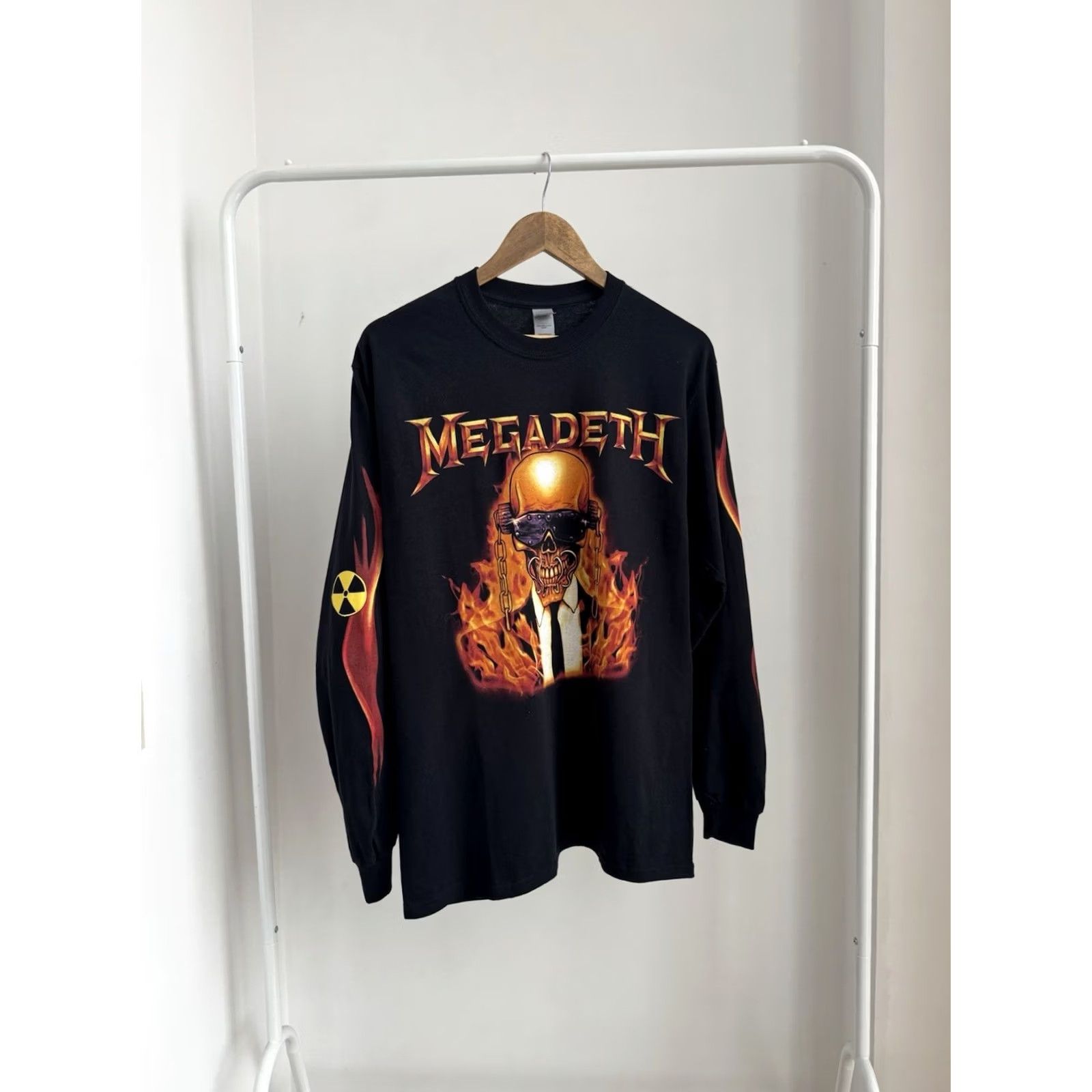Vintage VINTAGE Megadeth Flame Long Sleeve Shirt Mens M Black 80s Rock Y2K Band Merch Logo Size US M / EU 48-50 / 2 - 2 Thumbnail