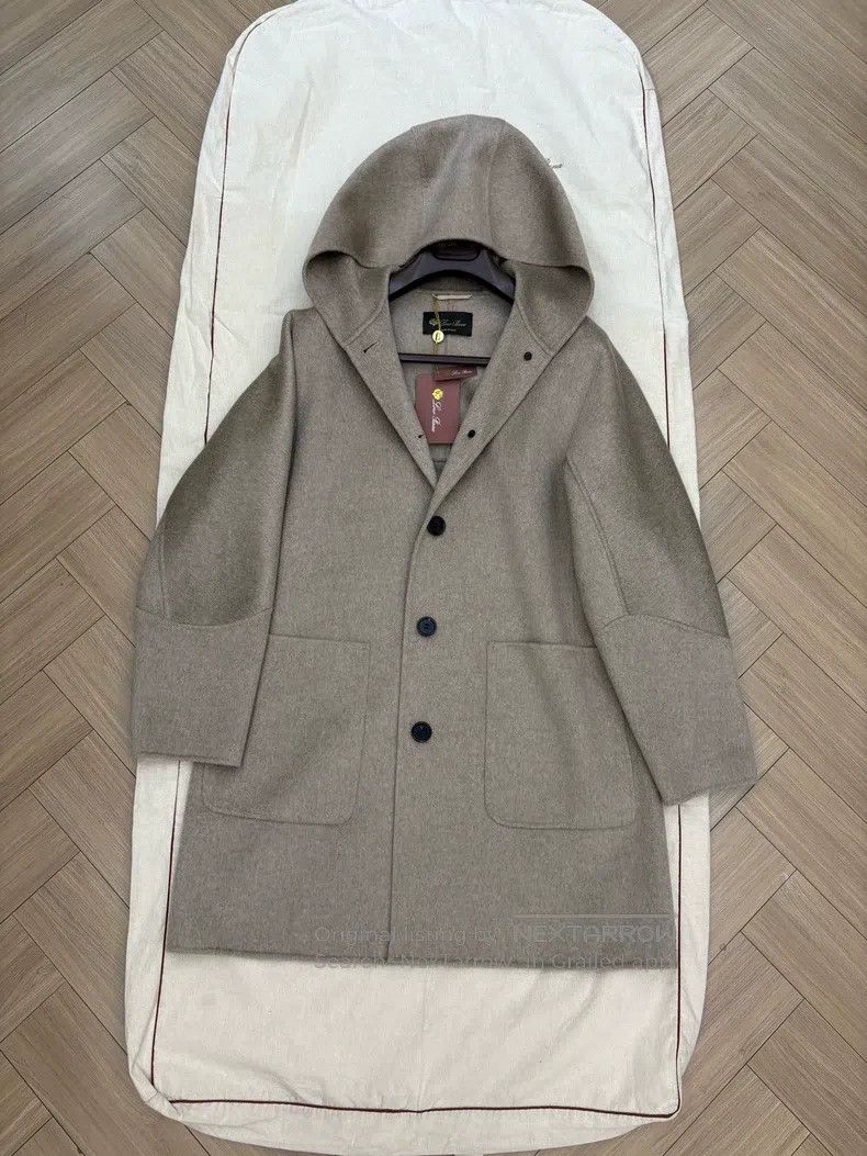 Loro Piana Loro Piana Hooded coat 100% cashmere, buttons with logo Size M / US 6-8 / IT 42-44 - 2 Thumbnail
