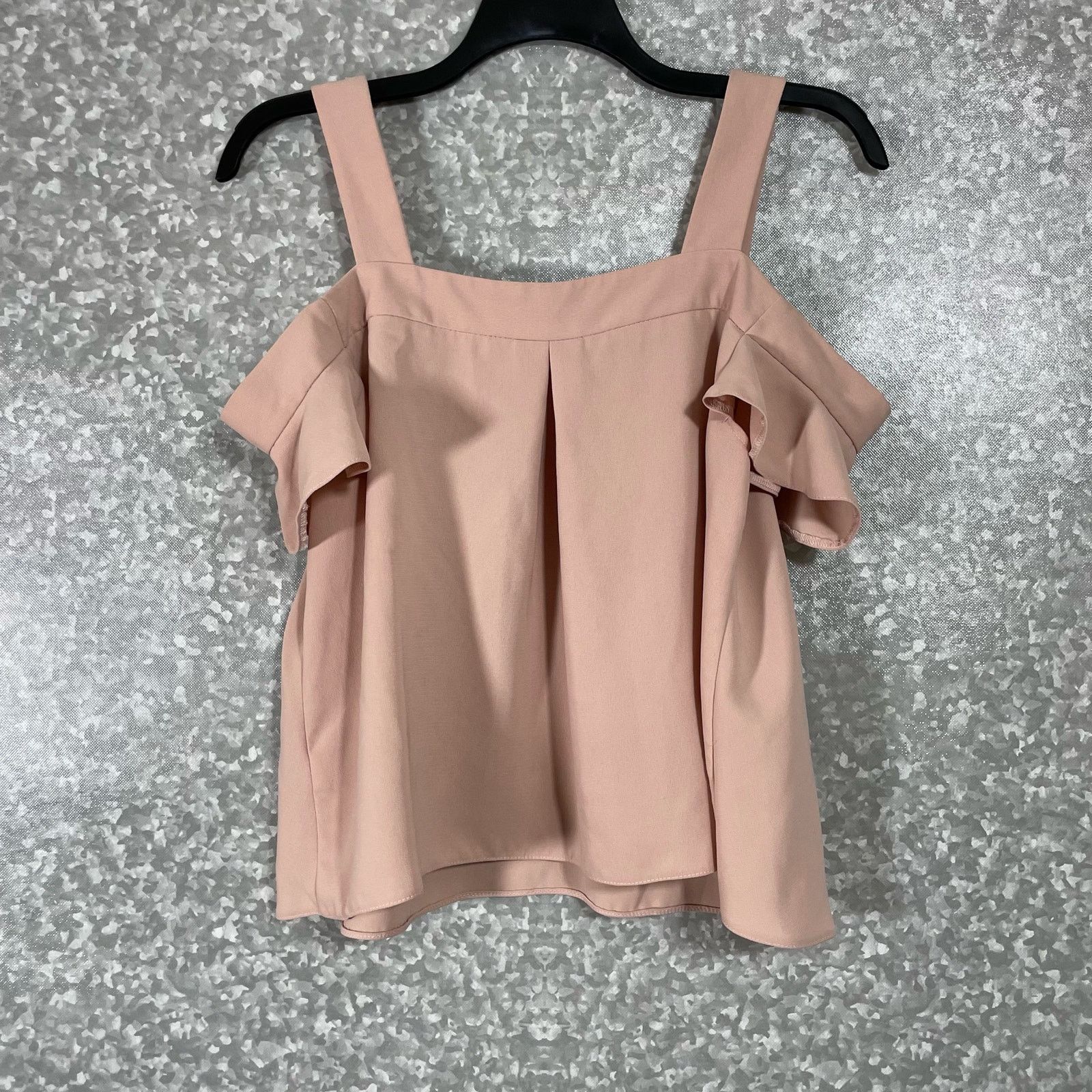 Topshop Topshop Blush Pink Y2K Cold Shoulder Ruffle Top - Size 8 Size M / US 6-8 / IT 42-44 - 6 Thumbnail