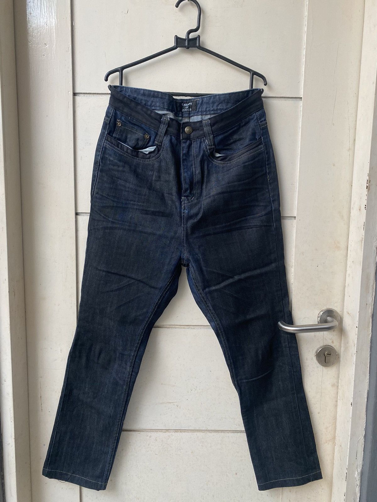 CABANE de ZUCCa Cabane de Zucca Issey Miyake Coated Denim Suede Size US 29 - 1 Thumbnail