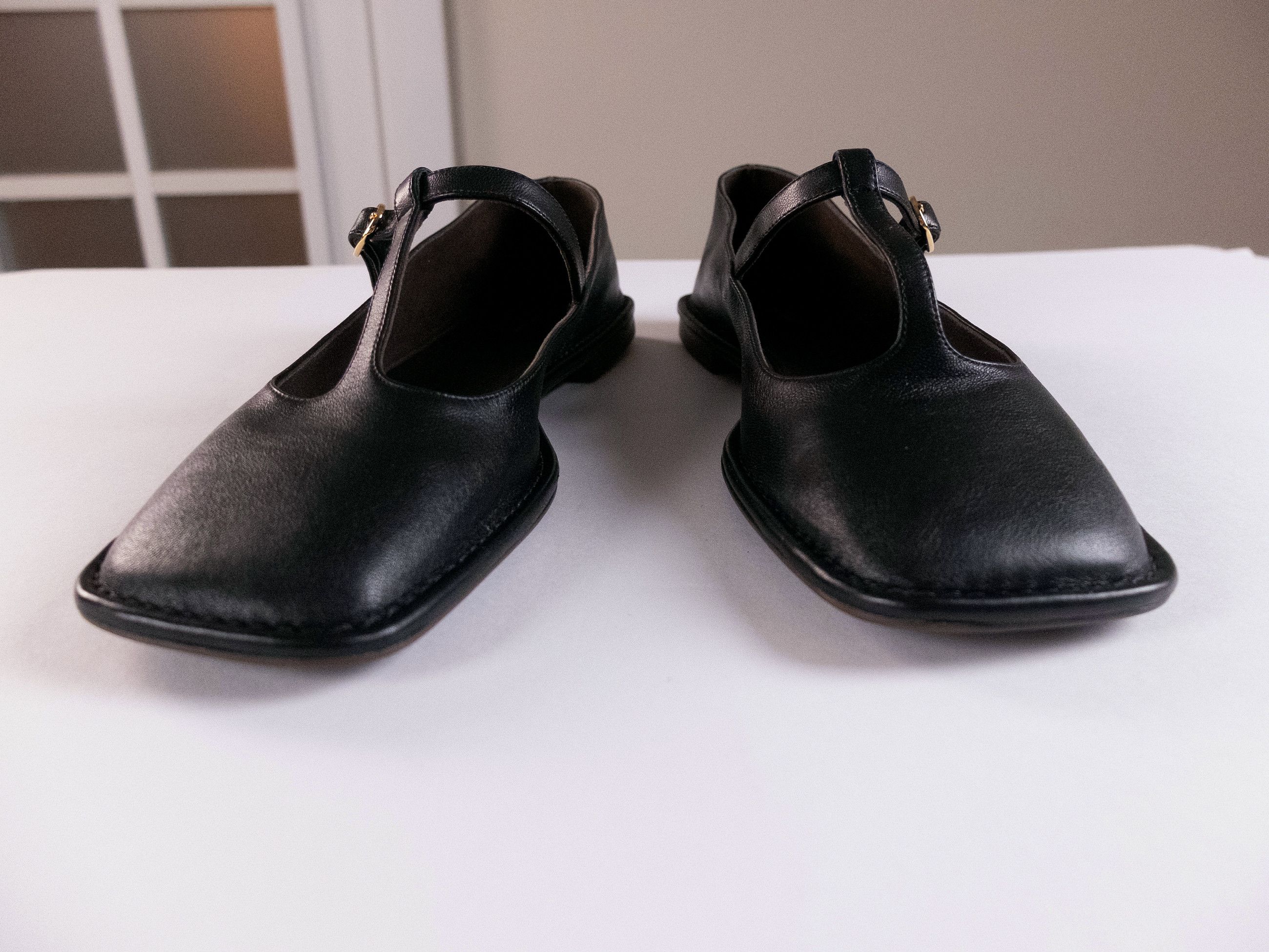 The Row THE ROW black square toe t-strap leather ballet flats 8 38 q Size US 8 / IT 38 - 8 Thumbnail