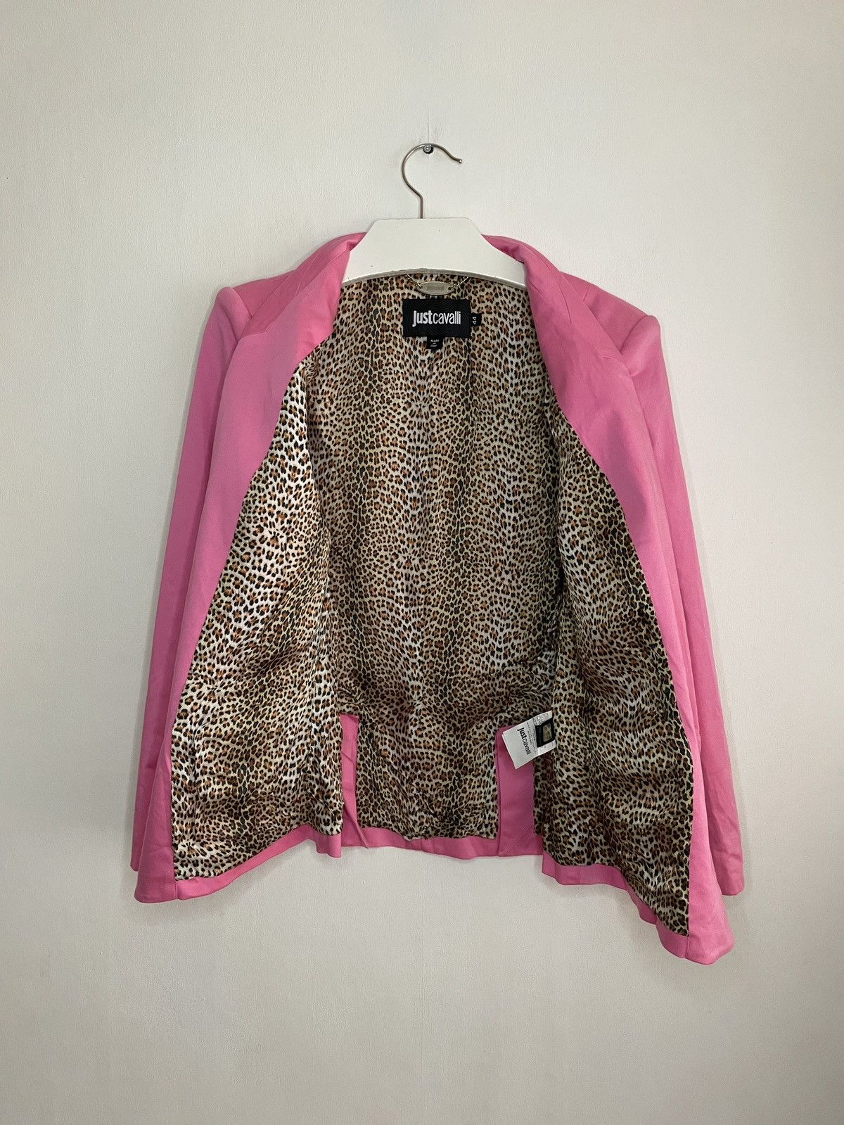 Just Cavalli × Roberto Cavalli Just Cavalli Pink / Leopard Blazer Size M / US 6-8 / IT 42-44 - 2 Thumbnail
