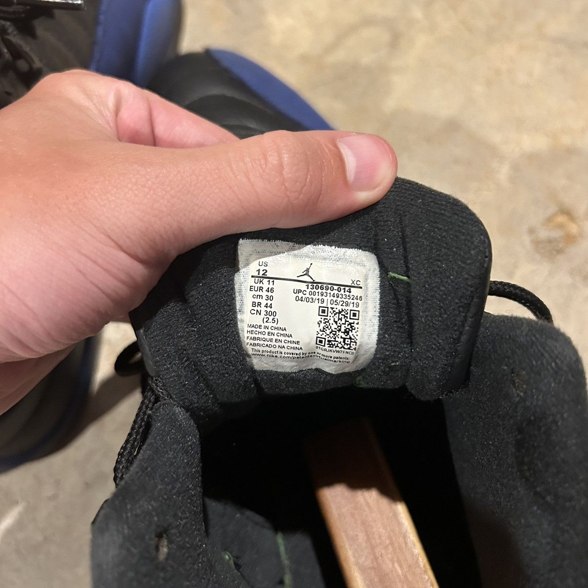 Jordan Brand × Nike Air Jordan 12 Retro Black Game Royal 2019 US 12 Size US 12 / EU 45 - 9 Thumbnail