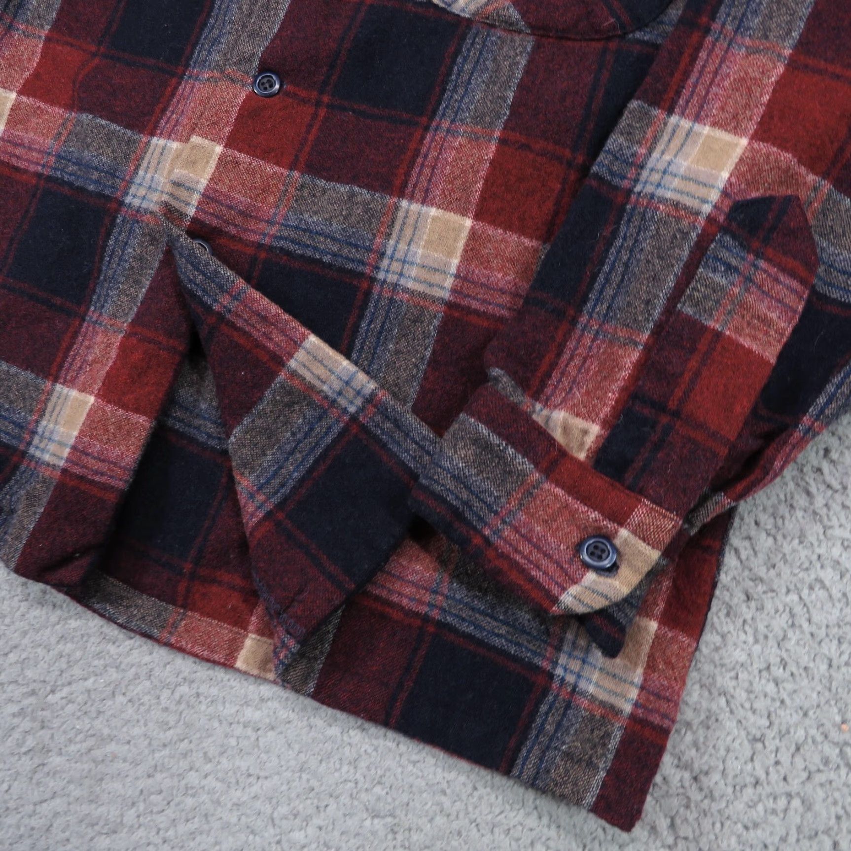 Pendleton VTG Pendleton Shirt Mens Large 60s 70s Red Plaid Board Shirt Loop Collar Surfer Flap Size US L / EU 52-54 / 3 - 5 Thumbnail