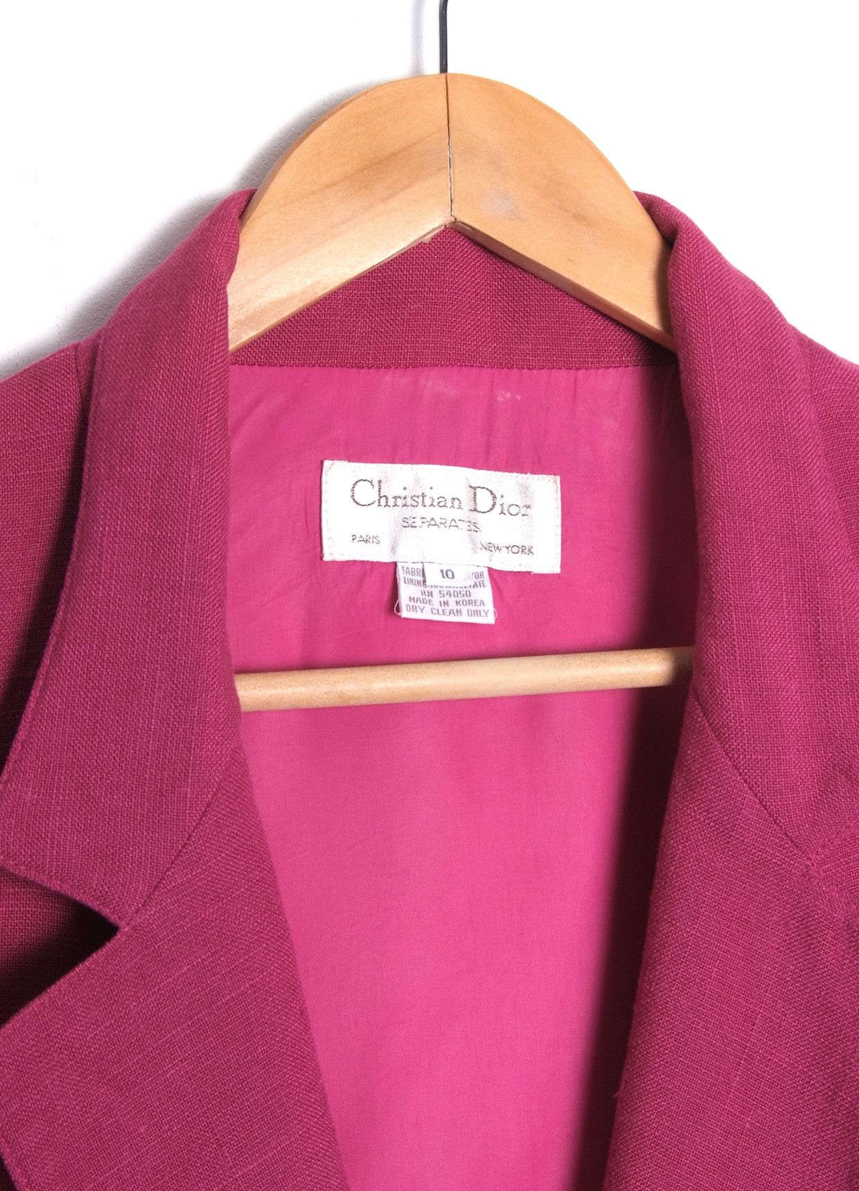 Dior Vintage Christian Dior Crimson Pink Blazer Jacket Size L / US 10 / IT 46 - 12 Thumbnail