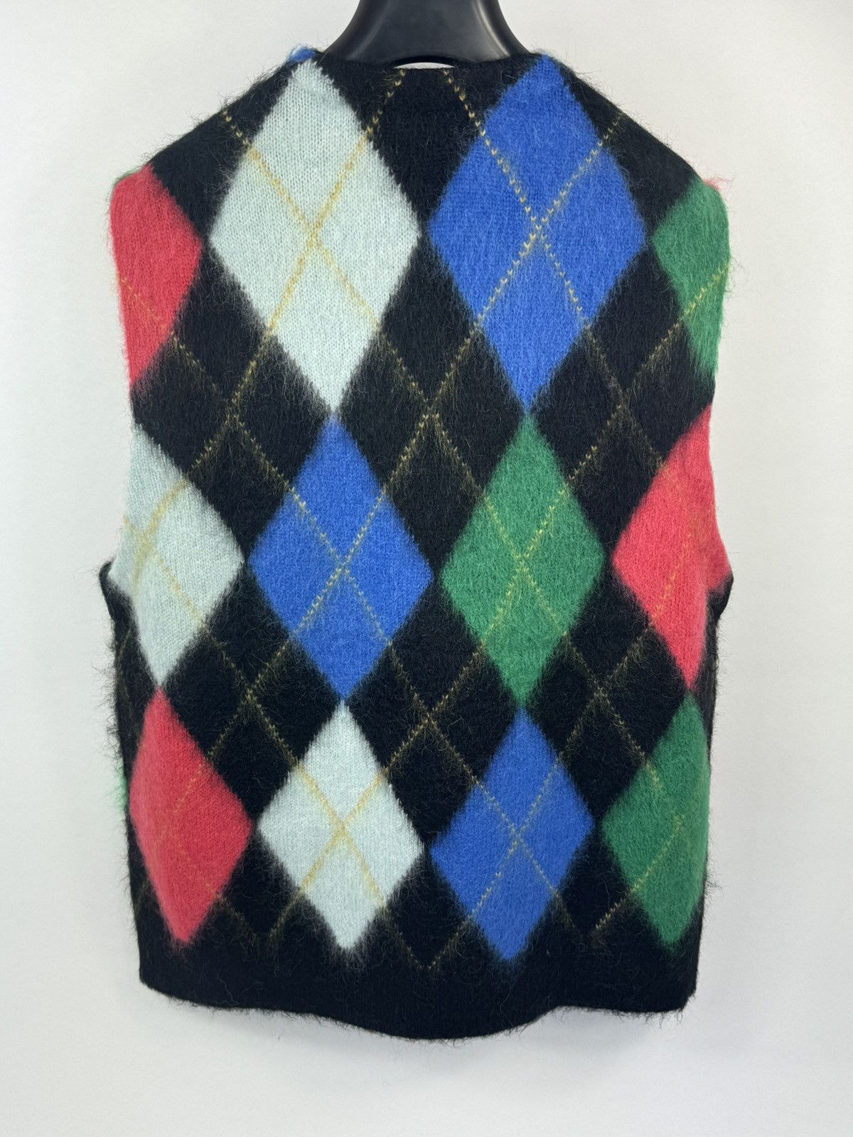 Supreme Brushed Argyle Zip Up Vest Lsize
