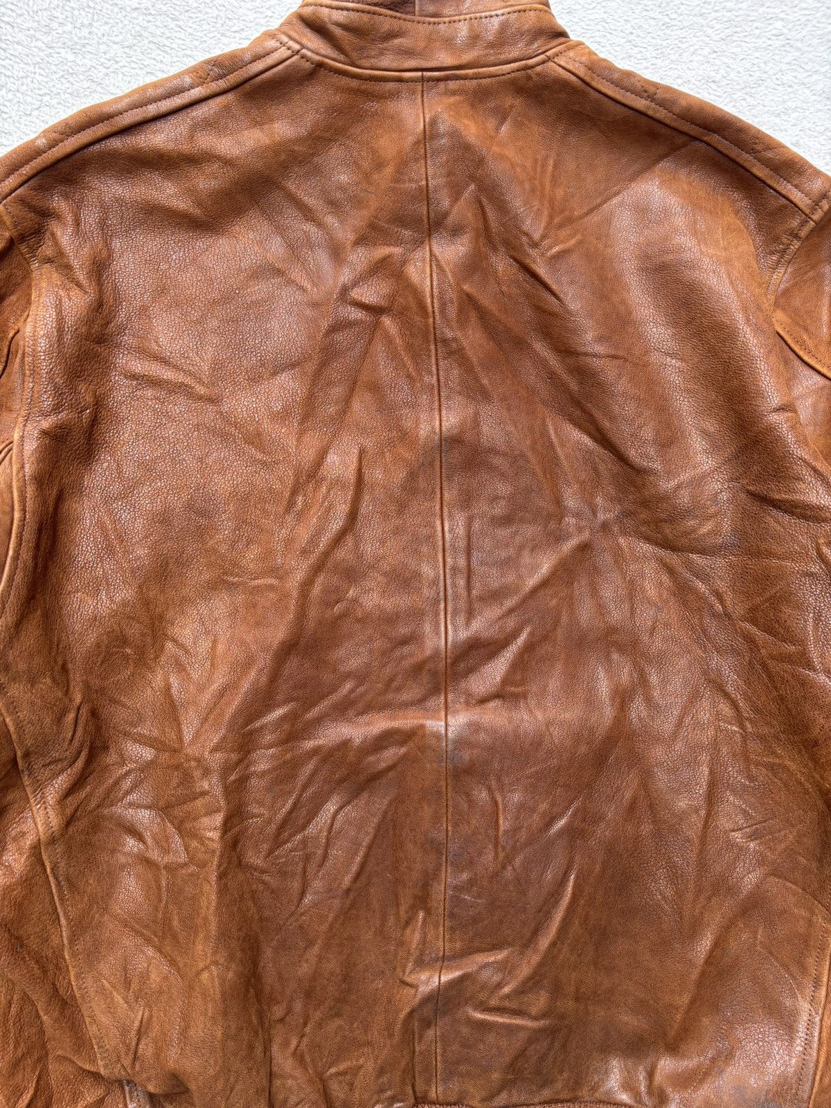 Golden Bear 1980s Golden Bear Cognac Bomber Leather Jacket Size US XL / EU 56 / 4 - 15 Thumbnail