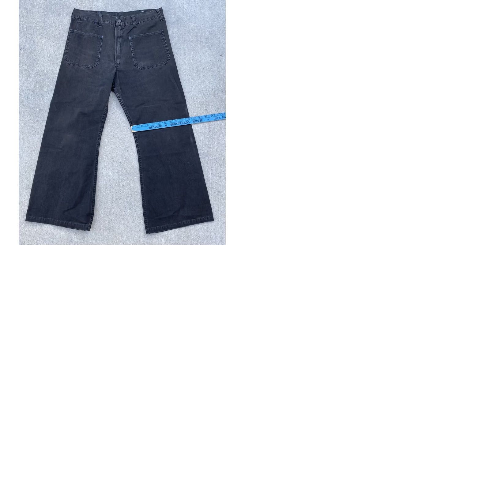 Bell VINTAGE Sailor Pants Flare Bell Botton Talon 42 Zipper 60s 70s 34 in Waist Casual Military Womens/Vintage Pants 34 Inseam 28 Waist to Hem 38.5 in Size US 34 / EU 50 - 12 Thumbnail