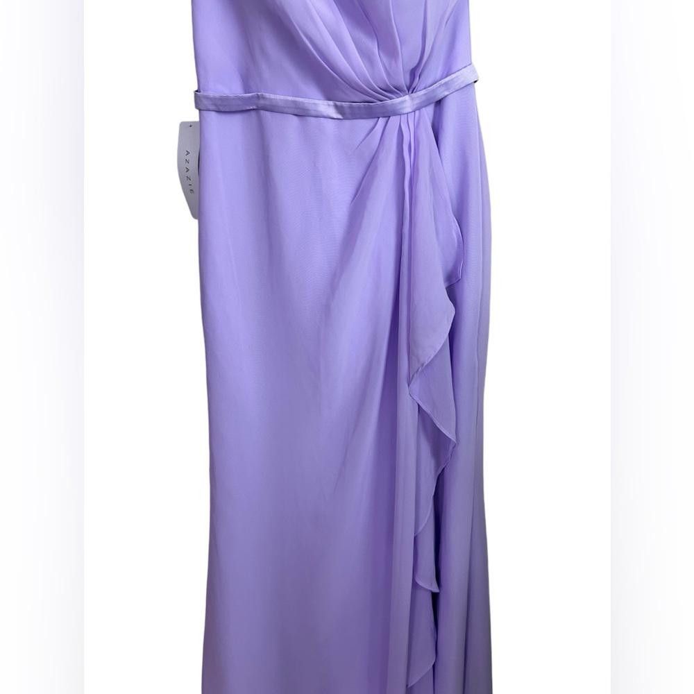 Designer Azazie l Mermaid One Shoulder Chiffon Bridesmaid Gown A8 Size M / US 6-8 / IT 42-44 - 5 Thumbnail