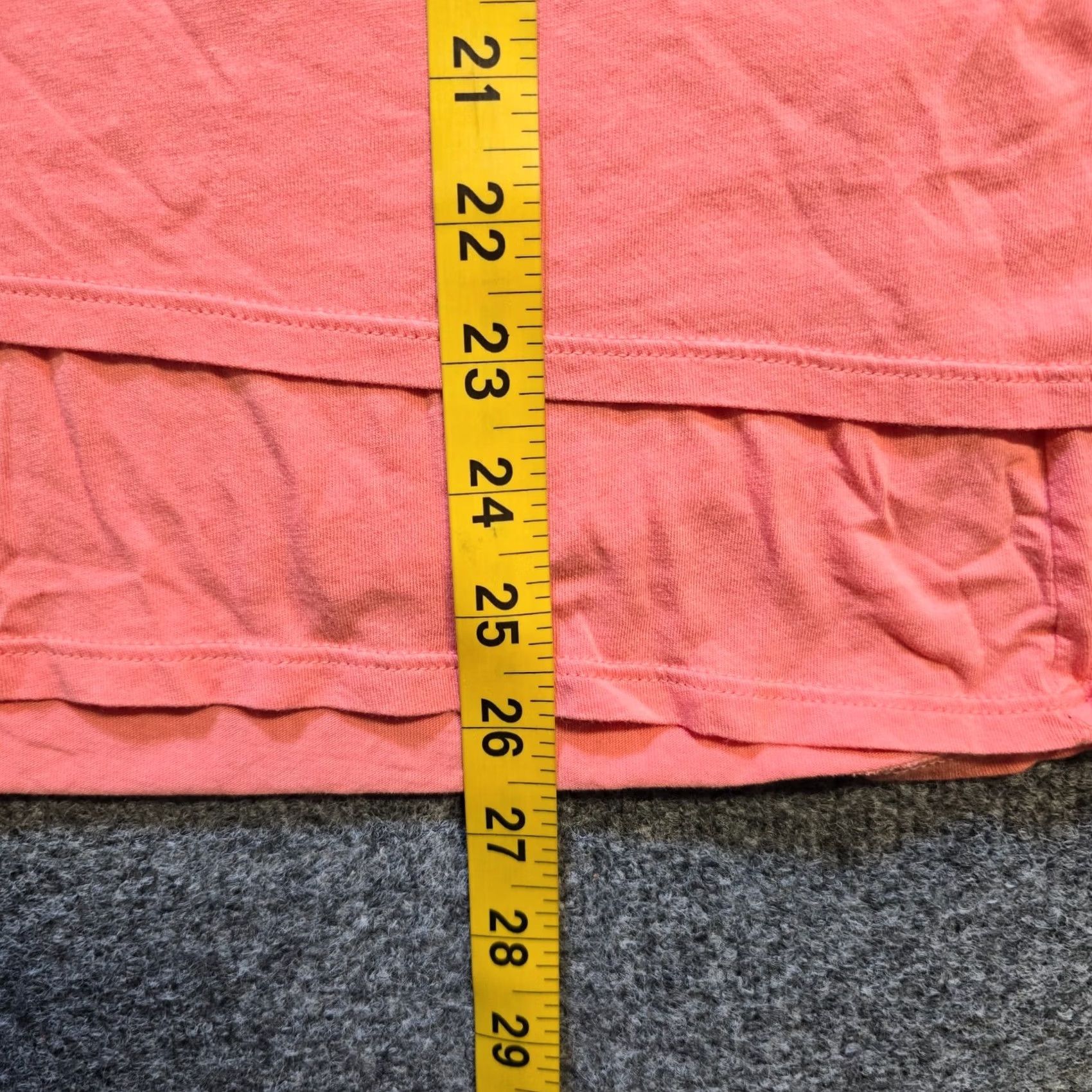J. Jill J Jill Top Women M Orange 3/4 Sleeve Elliptical Layered Capsule Casual Shirt Blouse Regular Knit Cotton Modal Vintage No Size M / US 6-8 / IT 42-44 - 6 Thumbnail