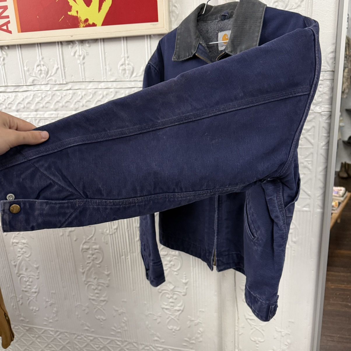 Carhartt 1990s Carhartt blue Detroit jacket, blanket lined Size US L / EU 52-54 / 3 - 6 Thumbnail