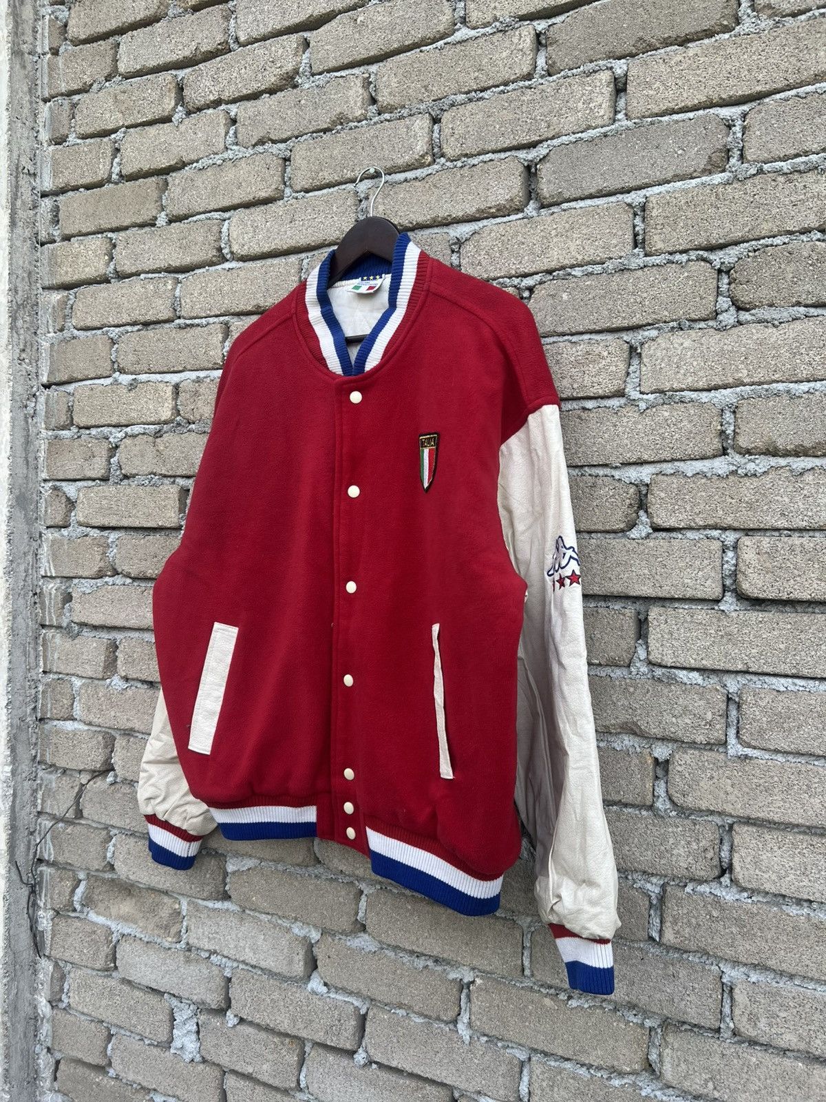 Vintage Vintage Kappa Italia Wool Leather Varsity Size US XL / EU 56 / 4 - 5 Thumbnail