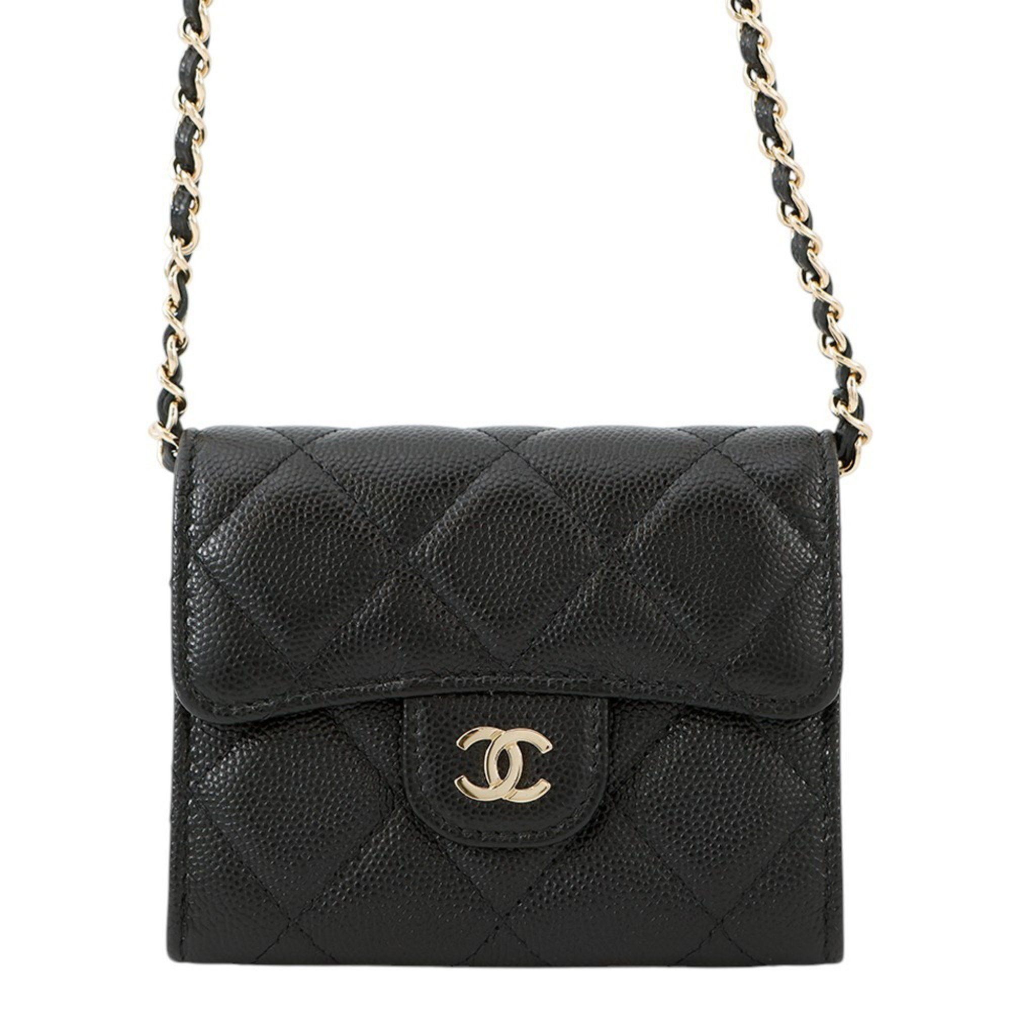 Chanel Mini Chain Wallet, Business Card Case, Matelasse Coco Mark - Main Image