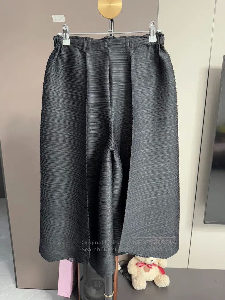 Issey Miyake Issey Miyake size:3 Horizontal Striped Wide Leg Pants Size 22" - 2 Thumbnail