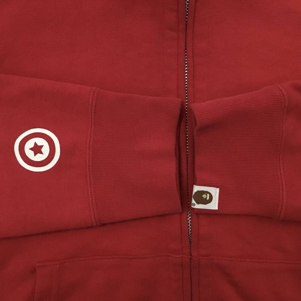 Bape A Bathing Ape Double Shark Full Zip Hoodie Red Size M Size US M / EU 48-50 / 2 - 6 Thumbnail