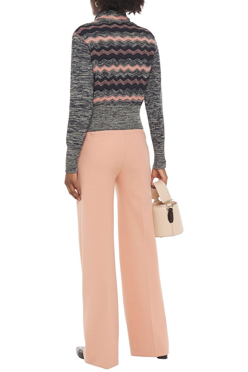 Missoni M MISSONI Crochet-knit Turtleneck Cardigan Sweater EU 42 Size M / US 6-8 / IT 42-44 - 3 Thumbnail