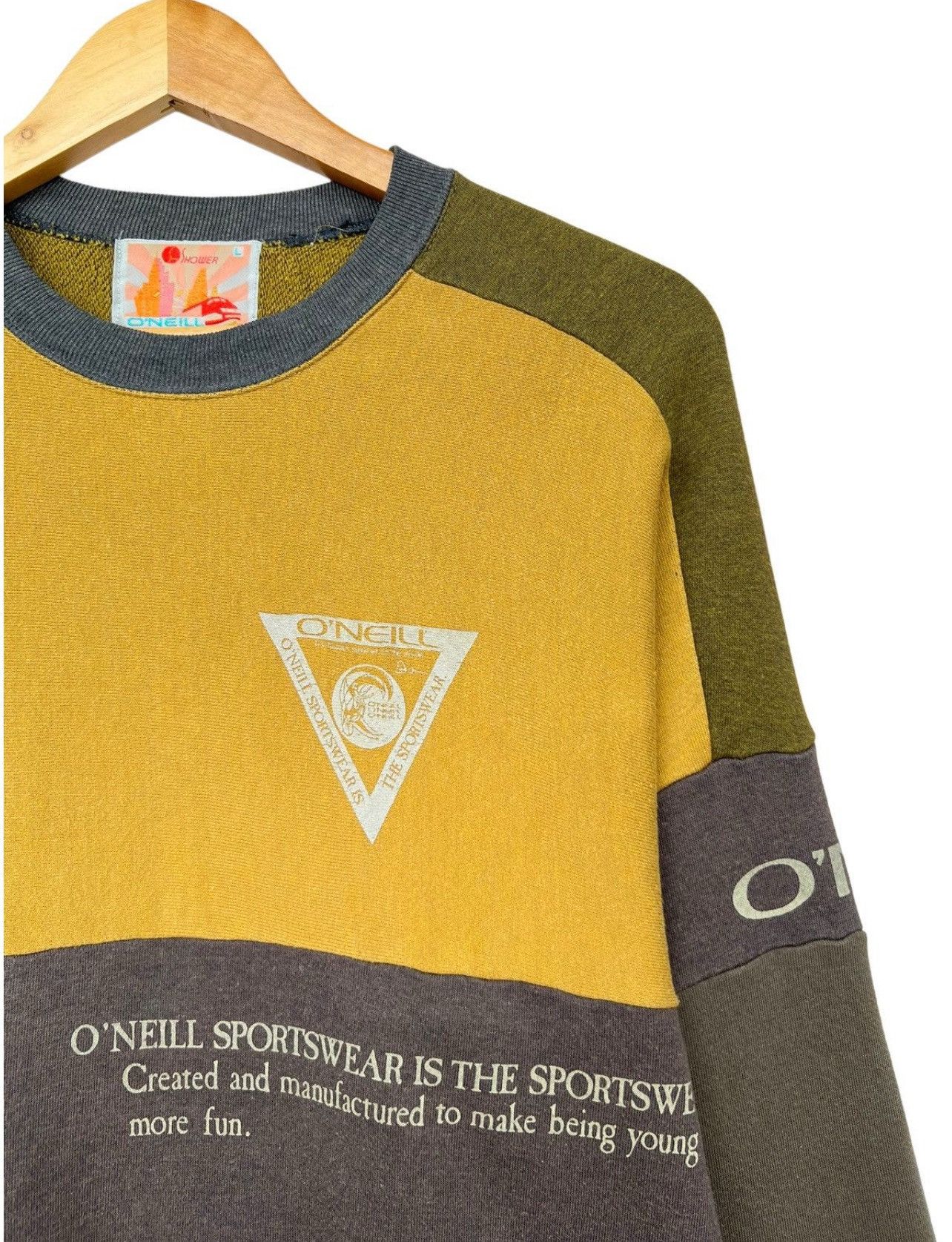 O'Neill × Vintage Vintage 80s Oneill With Friendship Jumper Oneill Sweatshirt Size US S / EU 44-46 / 1 - 5 Thumbnail