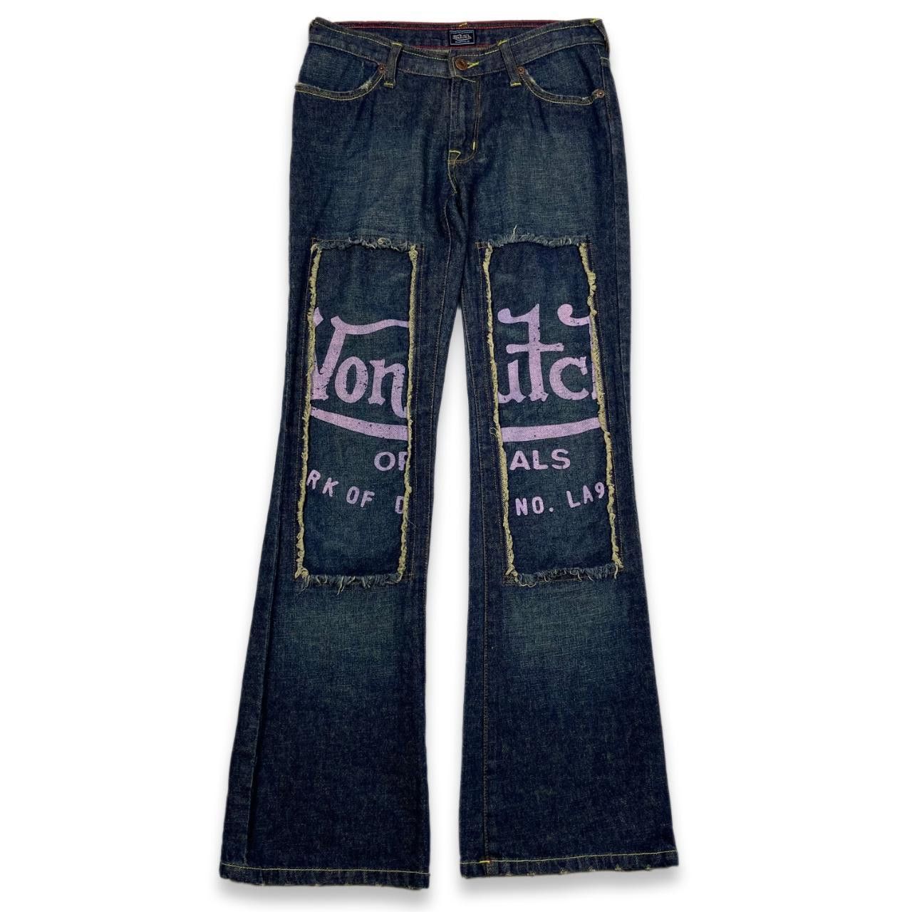 Von Dutch Von Dutch Flared Spell Out Denim Jeans Size 27" / US 4 / IT 40 - 1 Thumbnail