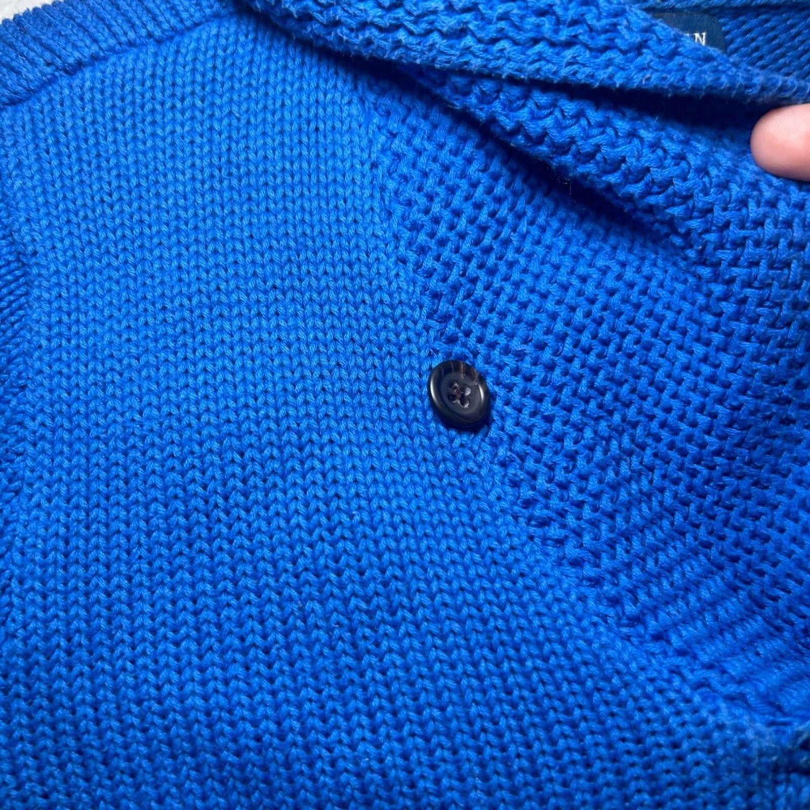 Polo Ralph Lauren Ralph Lauren Men's Blue Shawl Collar Knit Sweater Pony Logo Size US XS / EU 42 / 0 - 3 Thumbnail