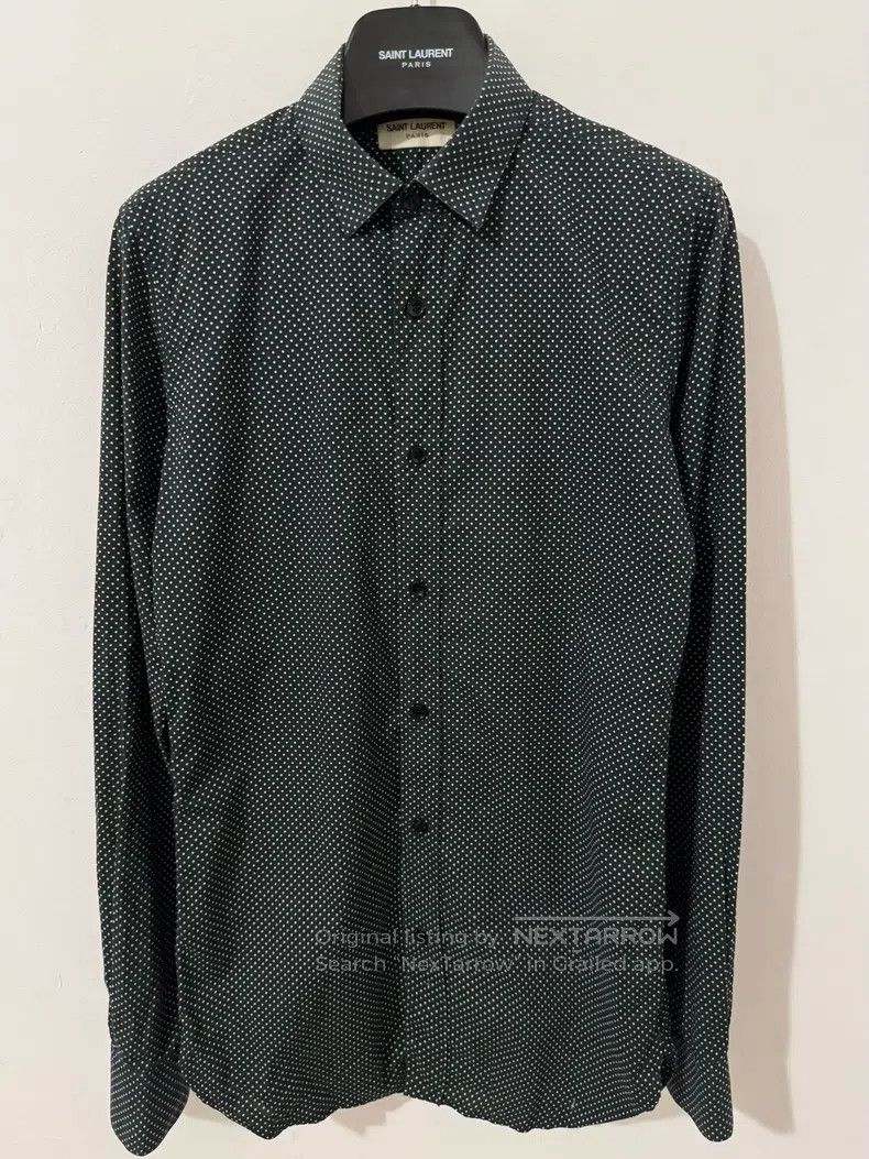 Saint Laurent Paris Saint Laurent Paris size 37 All-Over Black and White Polka Size US S / EU 44-46 / 1 - 1 Thumbnail
