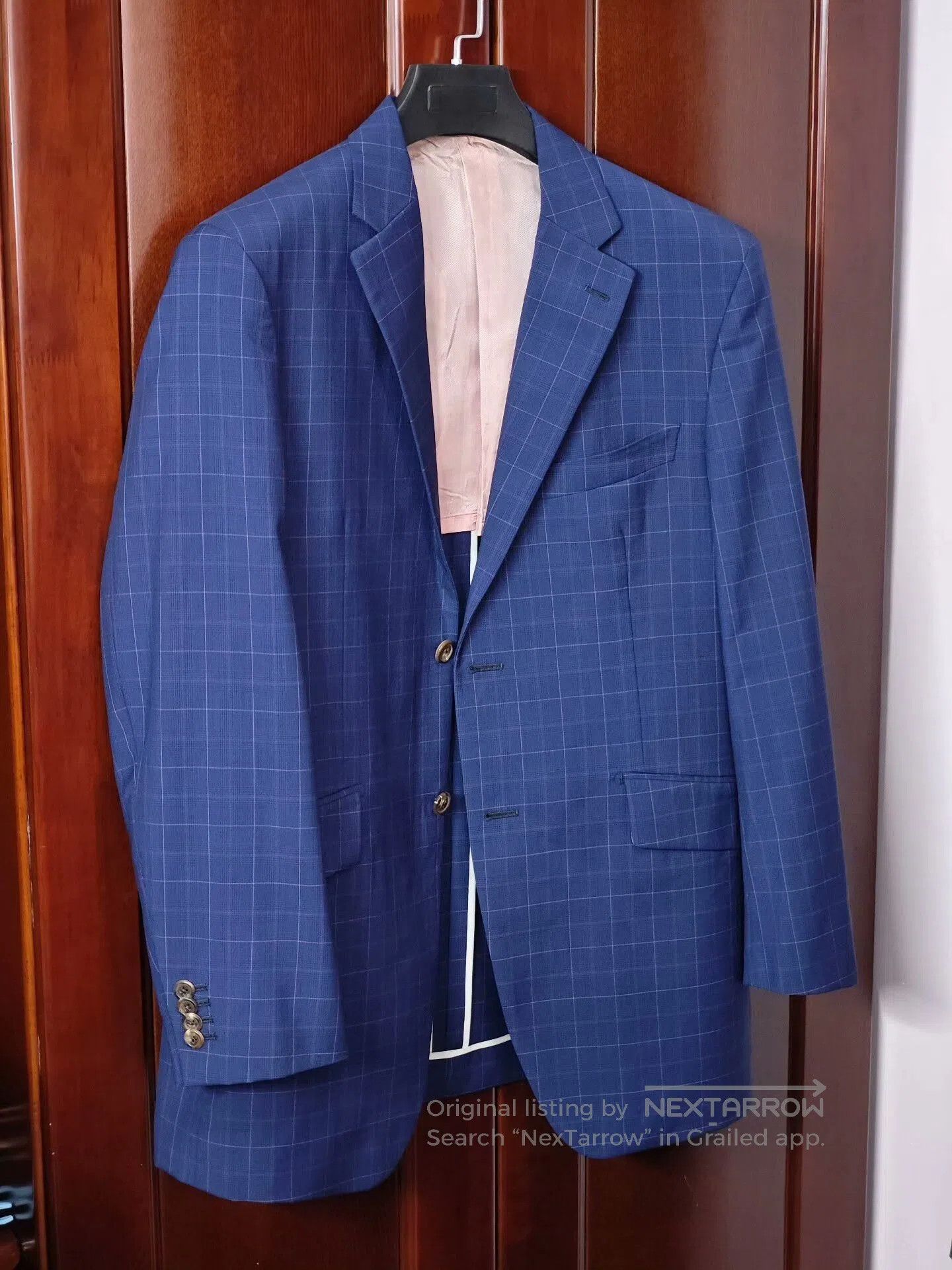 Japanese Brand Custom Italian Wool-Blend Suit Jacket. Size US M / EU 48-50 / 2 - 1 Thumbnail