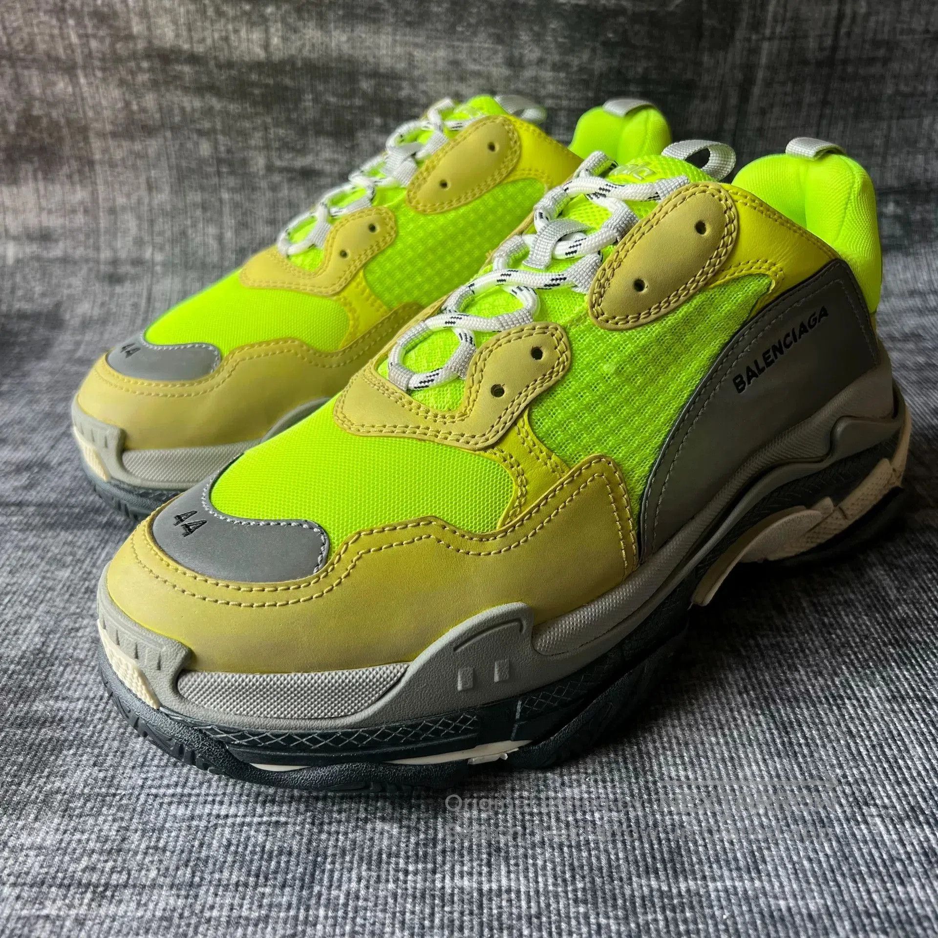 Balenciaga Balenciaga Triple S Sneakers in Neon Yellow/Gray. Size US 10 / EU 43 - 1 Thumbnail