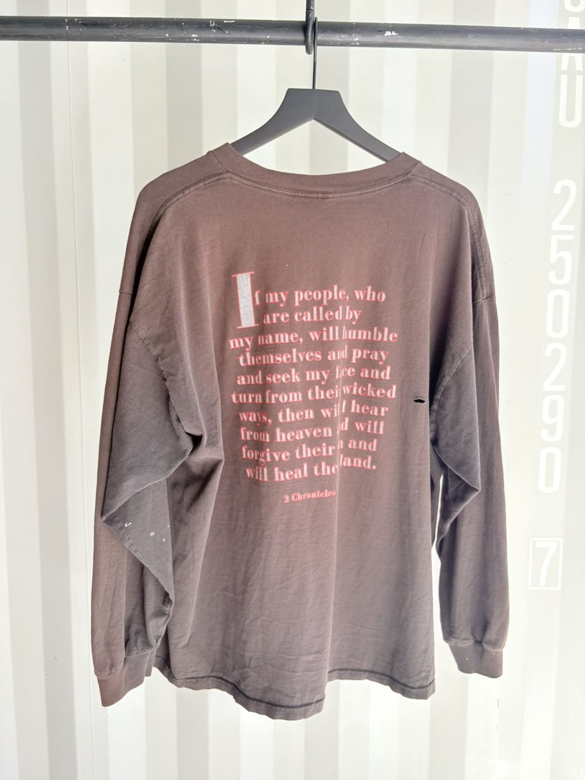 Vintage Thrashed America Pray Jesus Distressed Faded ERD Grunge Size US XXL / EU 58 / 5 - 4 Thumbnail