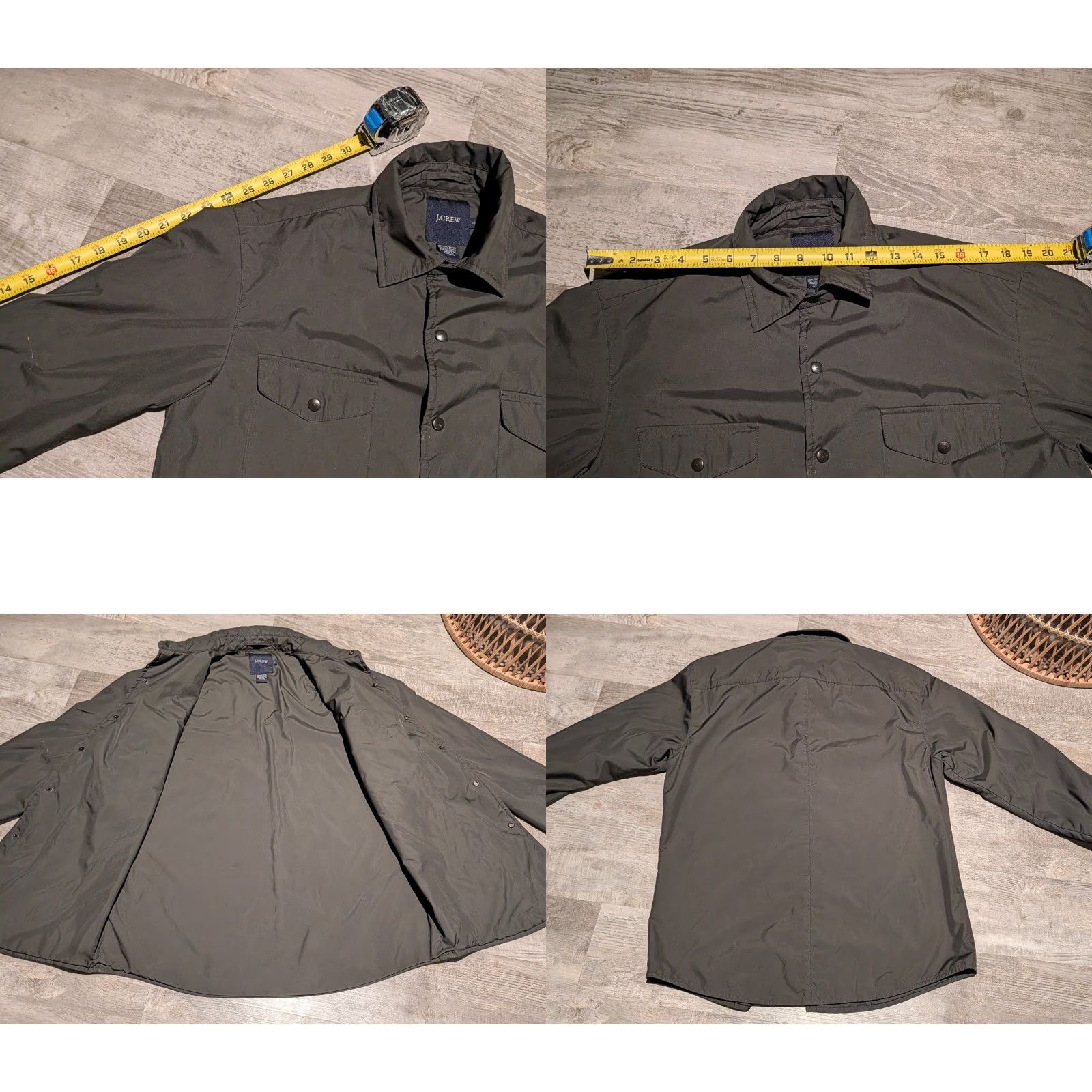 J.Crew VINTAGE J.CREW Jacket Shacket Slim Olefin Filled Thinsulate Crew Mens Small Snap Button Green 90s Y2K Outdoor Army Casual Size US S / EU 44-46 / 1 - 10 Thumbnail