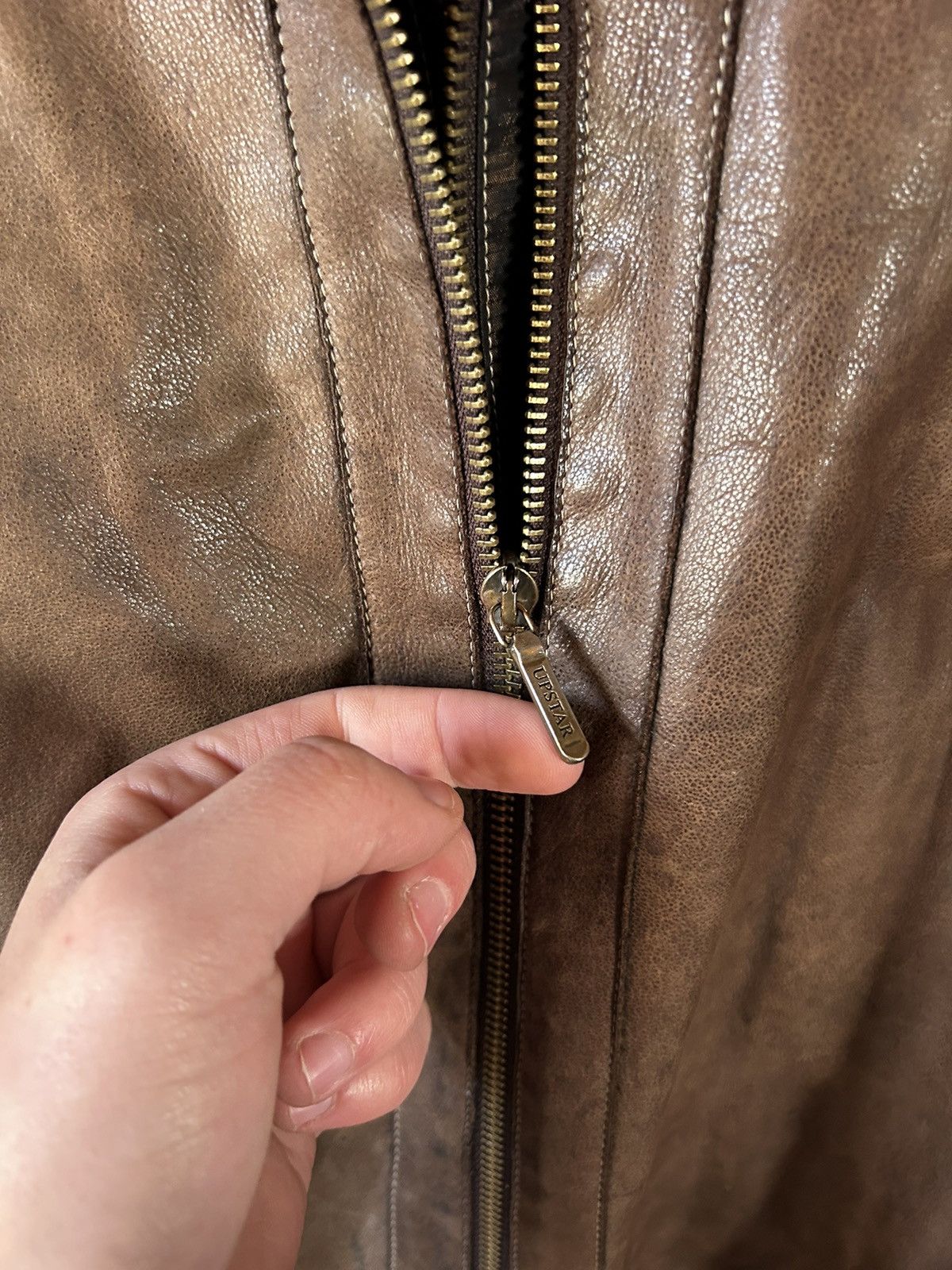 Genuine Leather Upstar Continental Mens leather jack with fur luxury Size US L / EU 52-54 / 3 - 3 Thumbnail