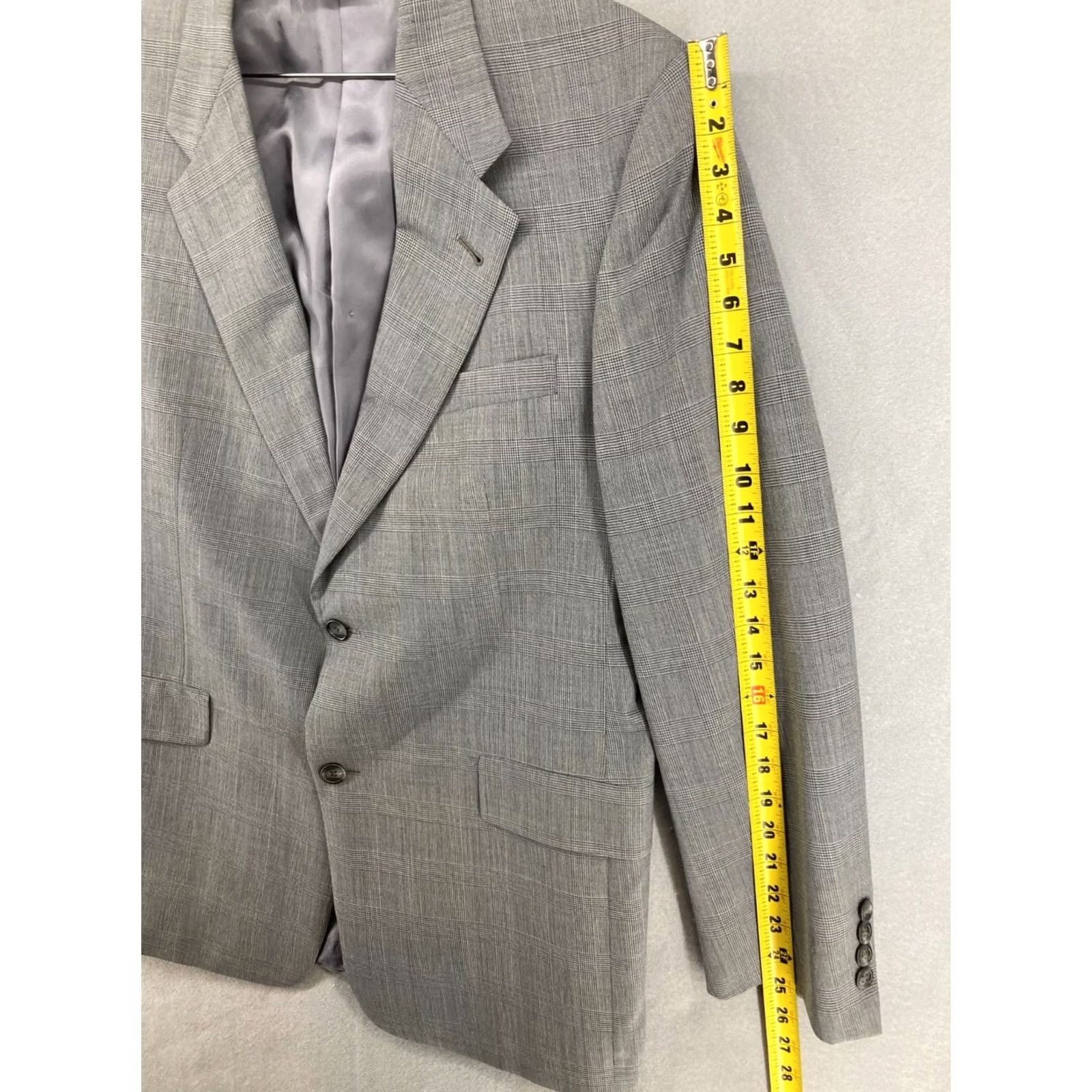 Hart Schaffner Marx Hart Schaffner Marx Jacket Mens Houndstooth Sport Coat Size 42 Gray Wool Plaid Size US XS / EU 42 / 0 - 4 Thumbnail