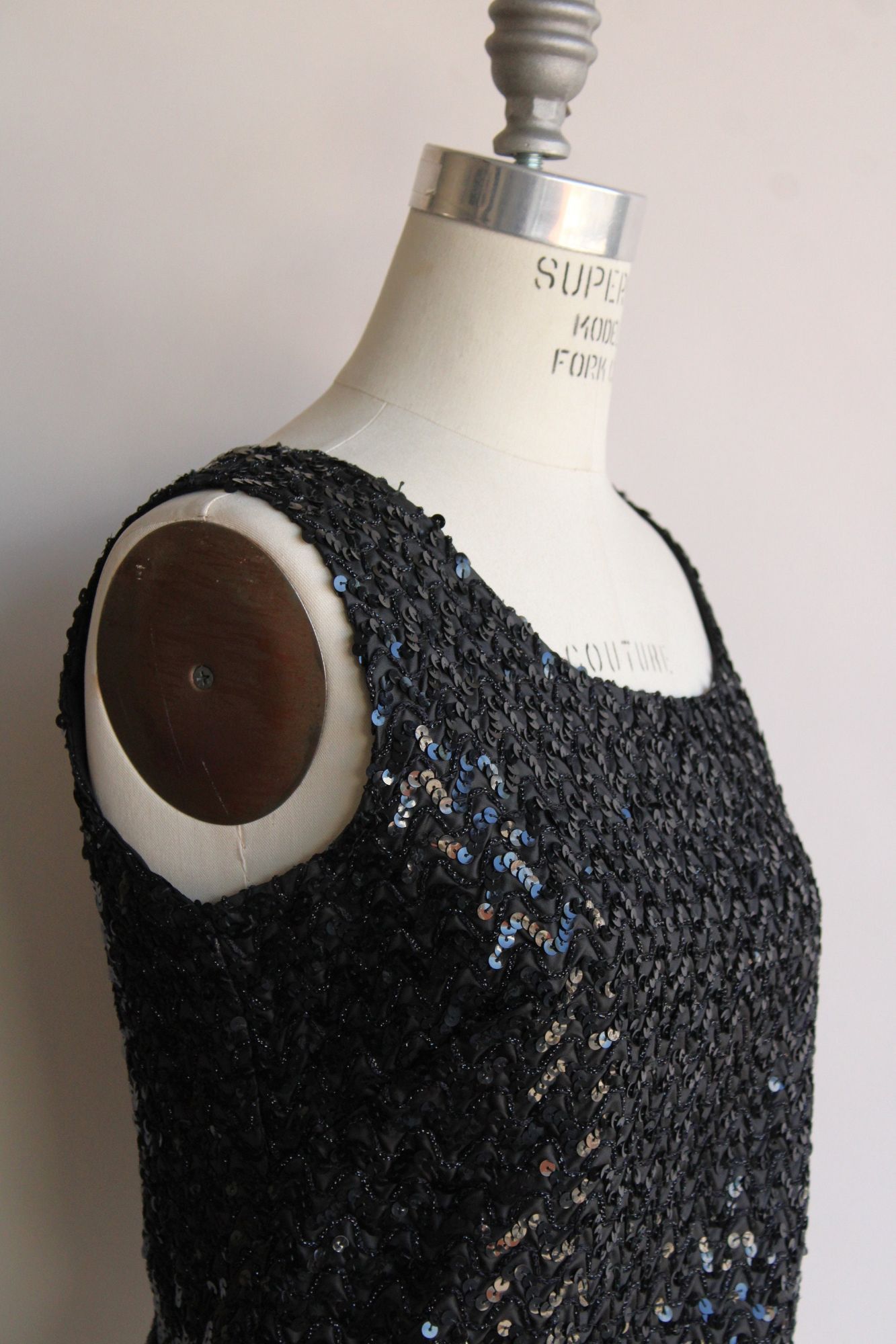Vintage Vintage 1960s Top, Sequinned Blouse, Beaded Shirt Size L / US 10 / IT 46 - 7 Thumbnail