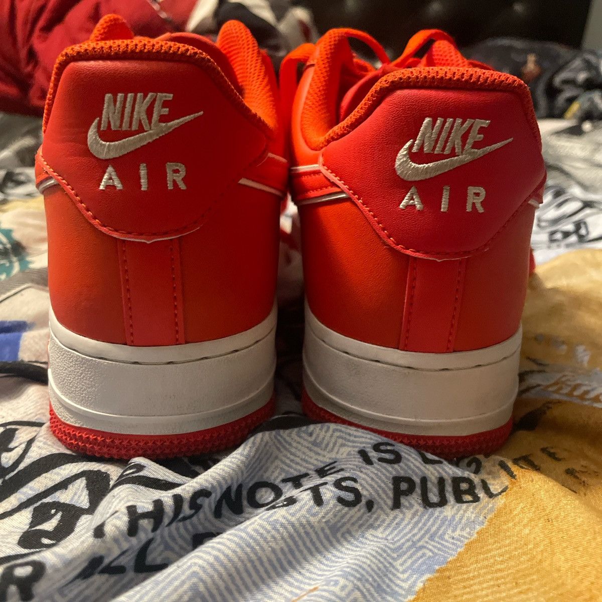 Nike Orange and red af1 Size US 11 / EU 44 - 5 Thumbnail