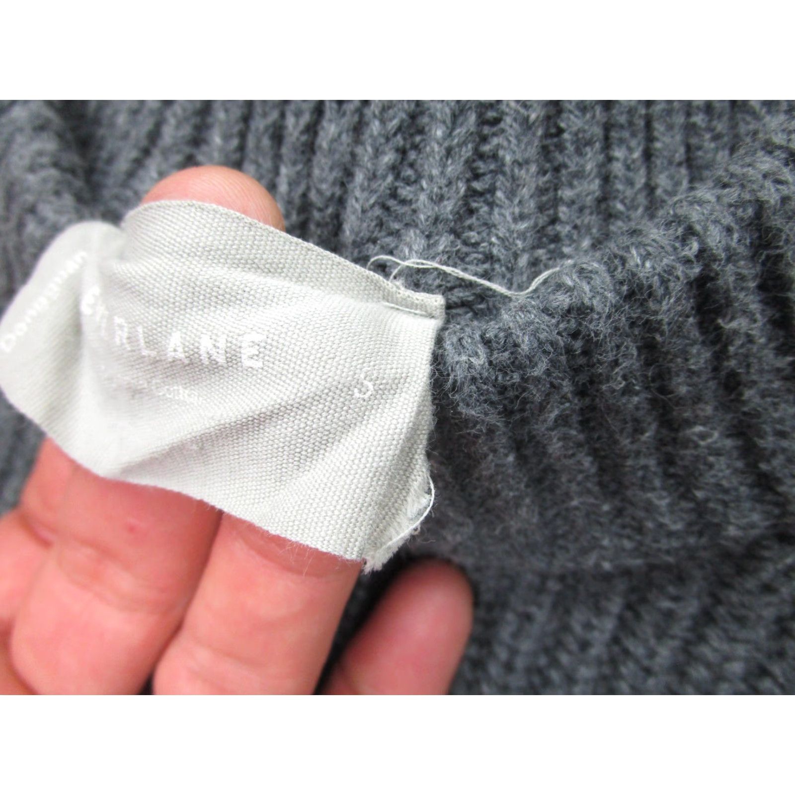 Everlane Everlane Sweater Womens Small Gray Mock Neck Raglan Cropped Pullover Size S / US 4 / IT 40 - 5 Thumbnail
