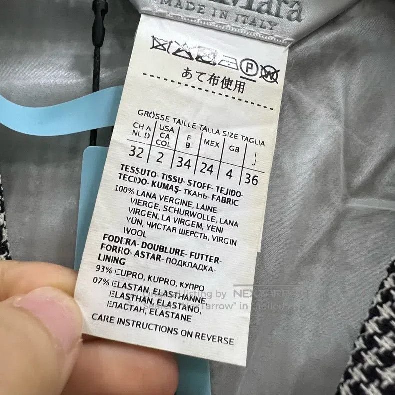Max Mara Max Mara Black and White Houndstooth Coat Size XXS / US 00 / IT 34 - 4 Thumbnail