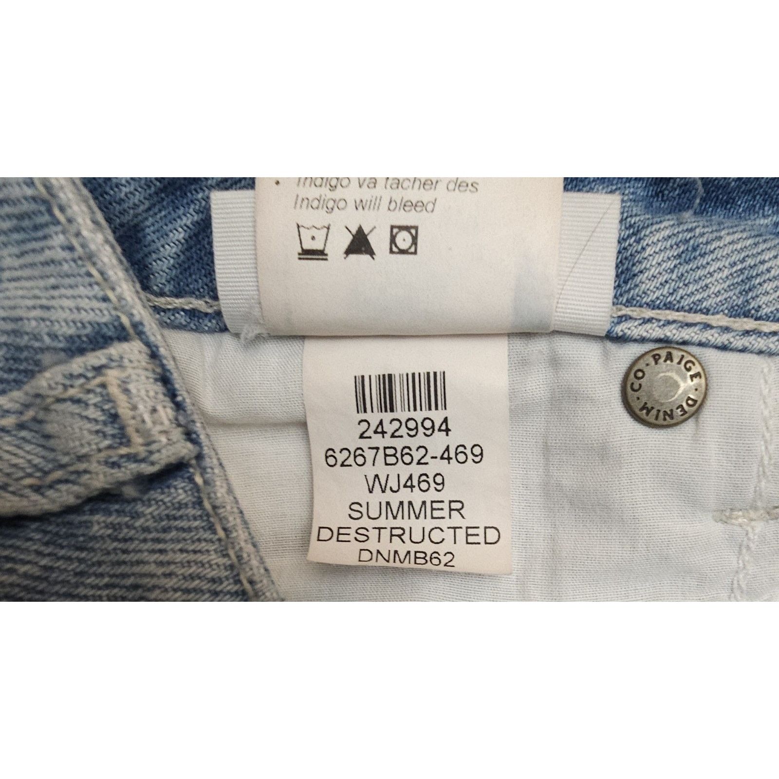Paige PAIGE Margot Short Button Front In Summer Destructed 26 Size 26" / US 2 / IT 38 - 5 Thumbnail