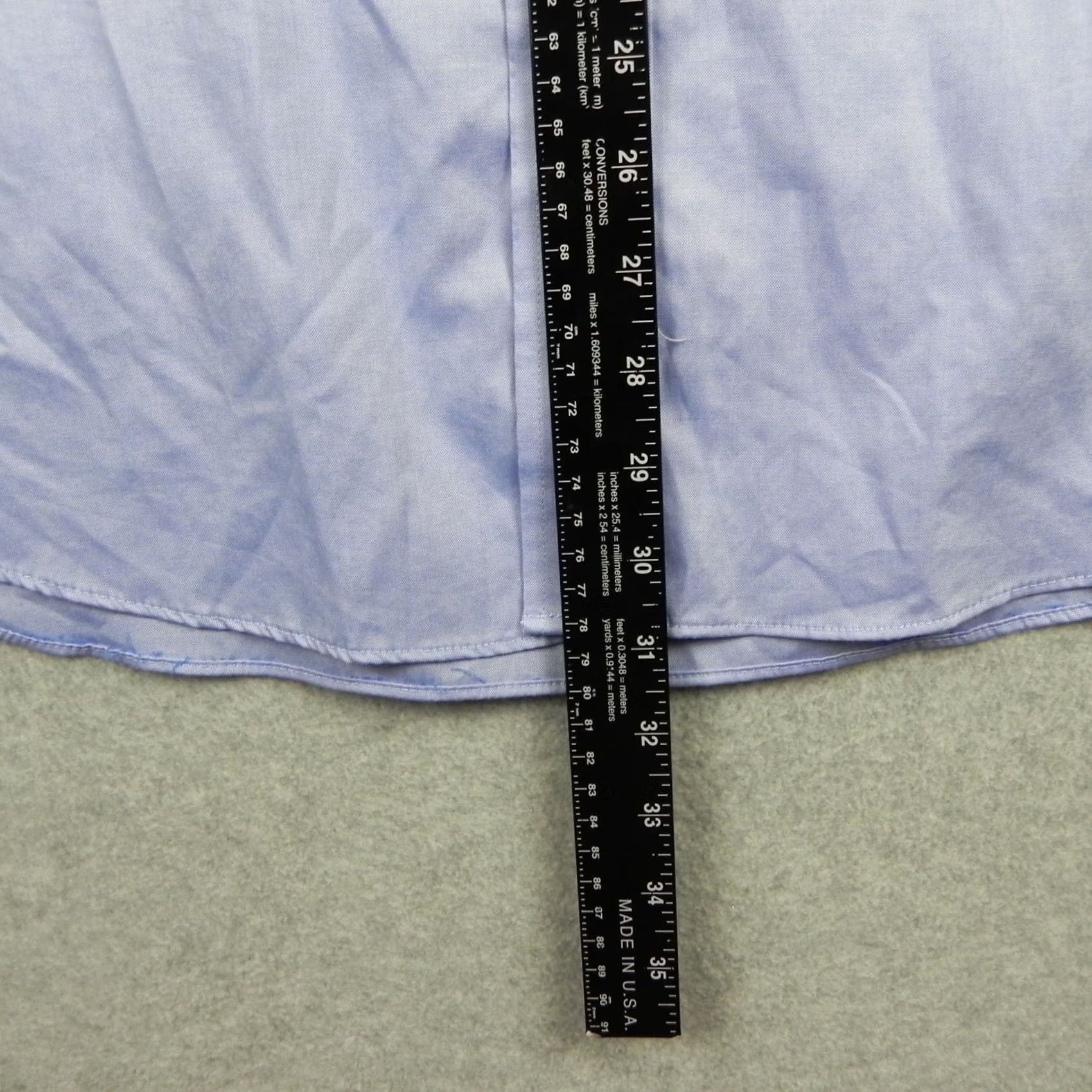 Club Room Club Room Shirt Mens 18 34/35 Slim Fit Performance Button Up Blue Long Sleeve Size US XXL / EU 58 / 5 - 6 Thumbnail