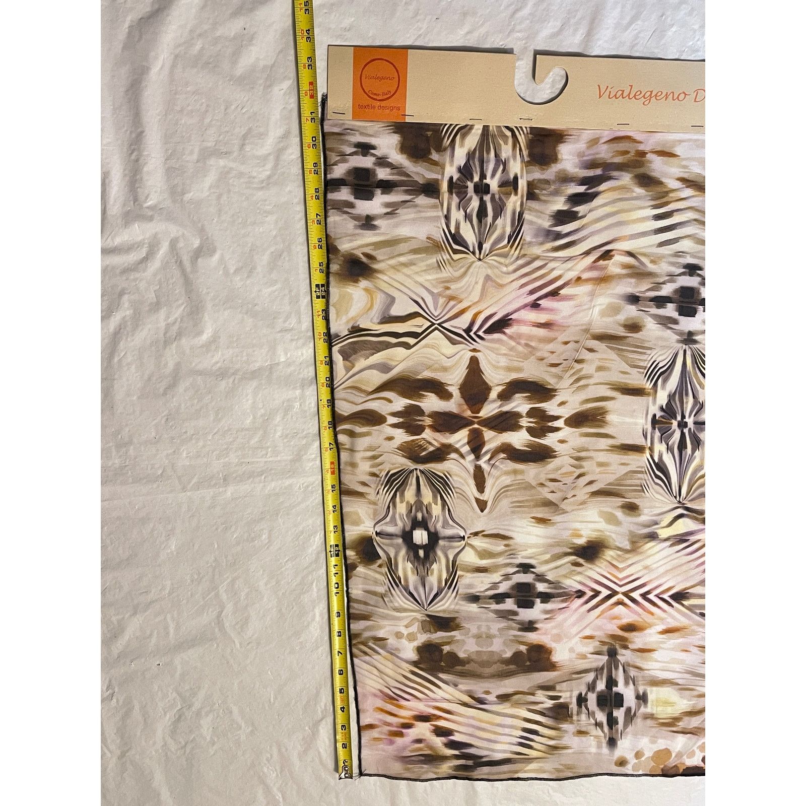 Other One of a Kind Silk Scarf Manufacture Sample - Brown - Italy Size ONE SIZE - 8 Thumbnail