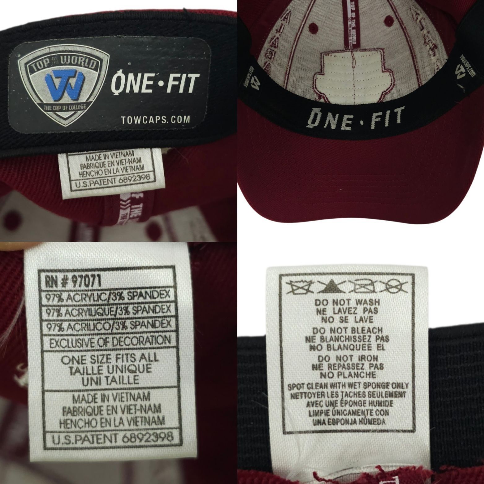 Top Of The World 2013 Alabama Crimson Tide BCS National Championship Hat OS Size ONE SIZE - 8 Thumbnail
