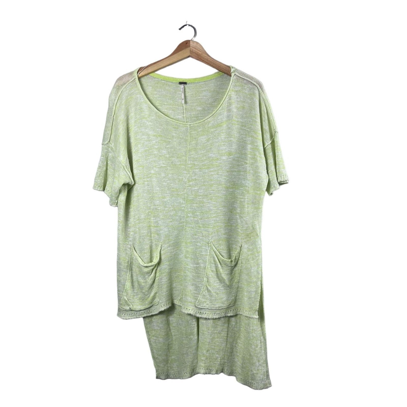 Free People Yellow Free People Melange High Low Knit Tunic Top XS Size XS / US 0-2 / IT 36-38 - 1 Thumbnail