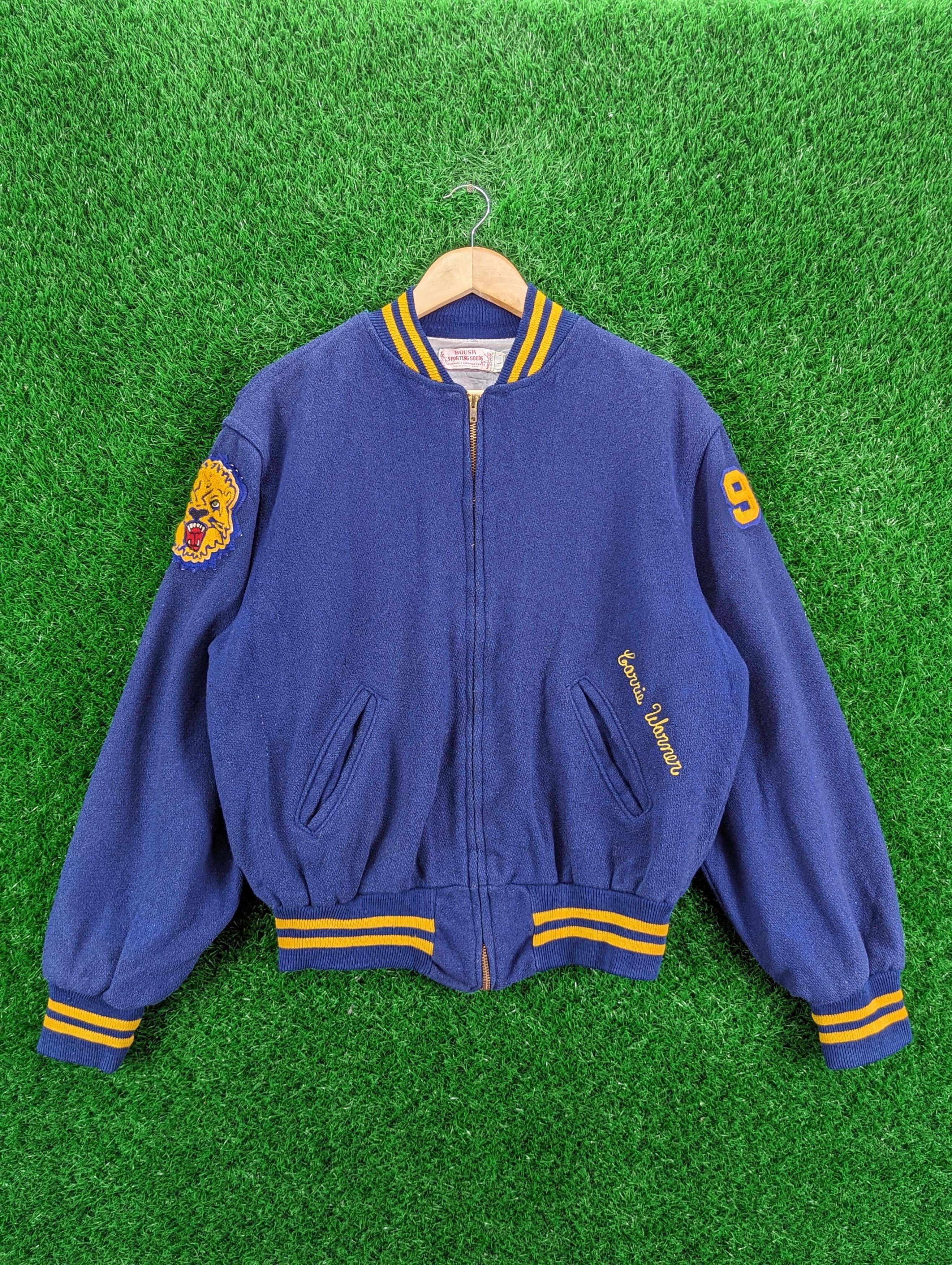 Vintage 90s Wool Varcity Jacket Gahanna Lincoln Embroidered