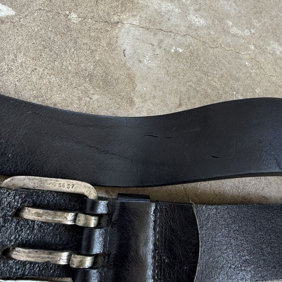 Seditionaries Vintage Silver Geek Leather Belt Size ONE SIZE - 7 Thumbnail