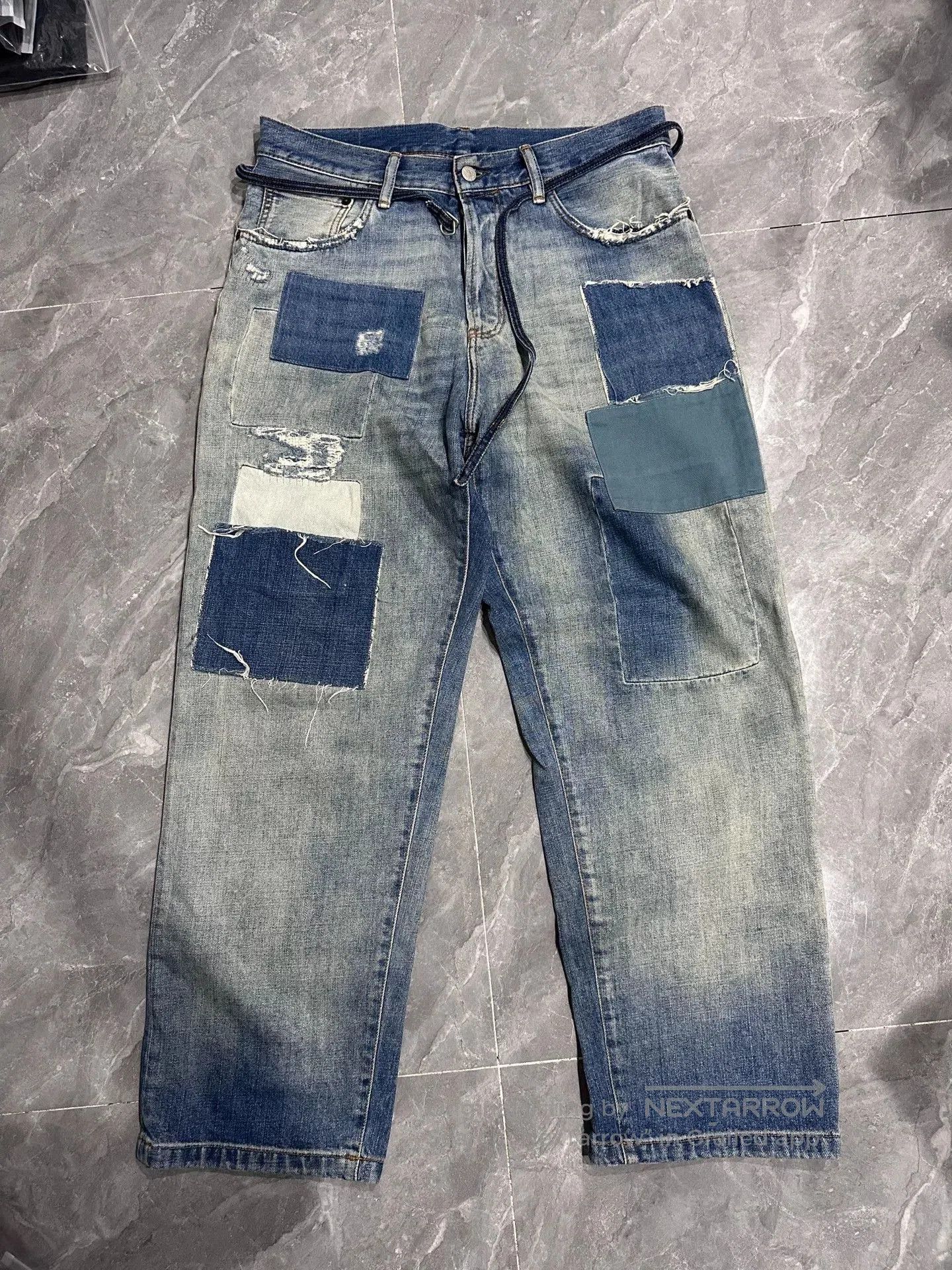 Acne Studios Acne Studios Patchwork Blue Denim Pants. Size US 32 / EU 48 - 1 Thumbnail