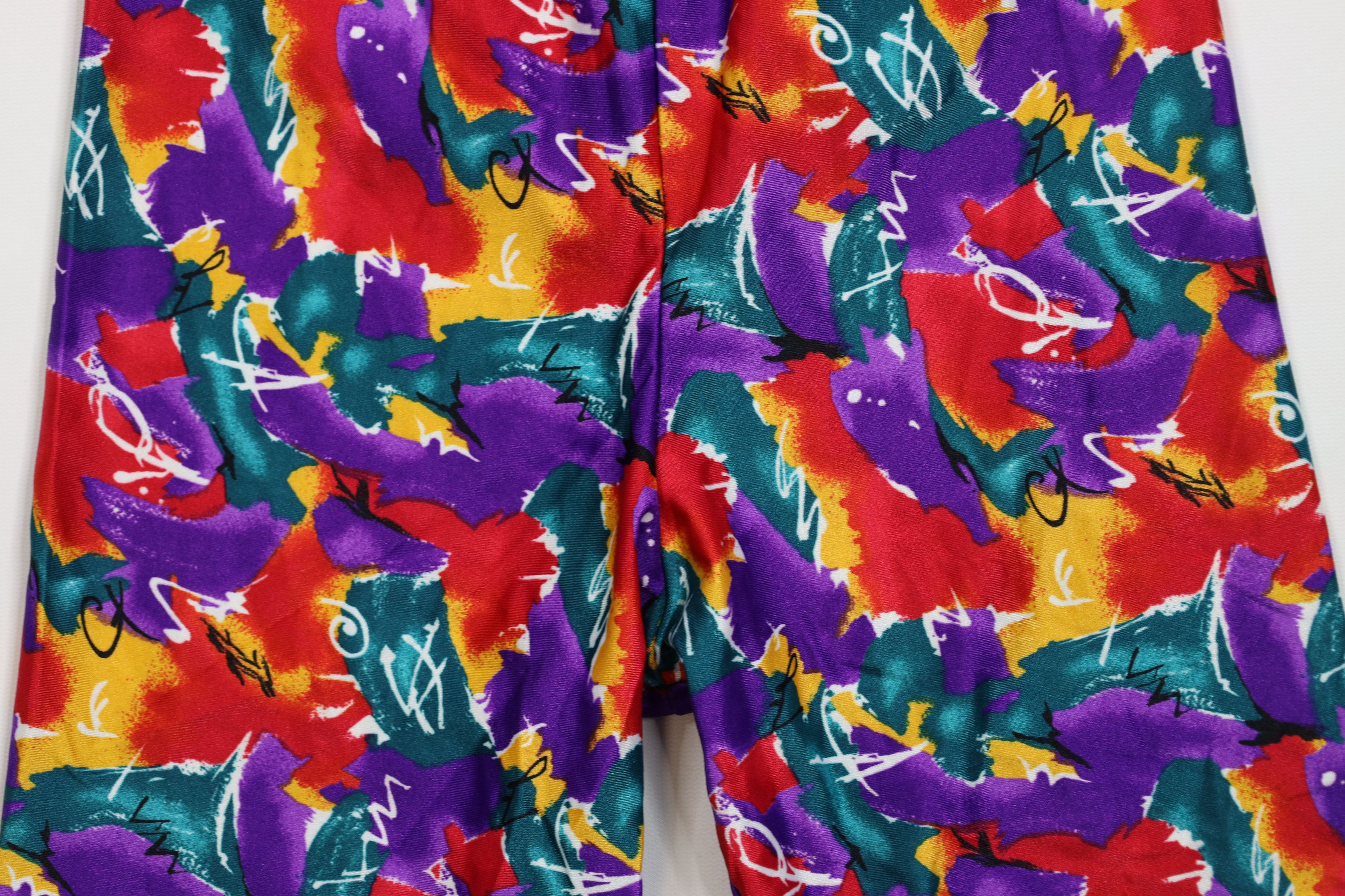 Vintage Vintage 90s Streetwear Rainbow Spandex Half Tights Shorts Size 24" / US 00 / IT 34 - 3 Thumbnail