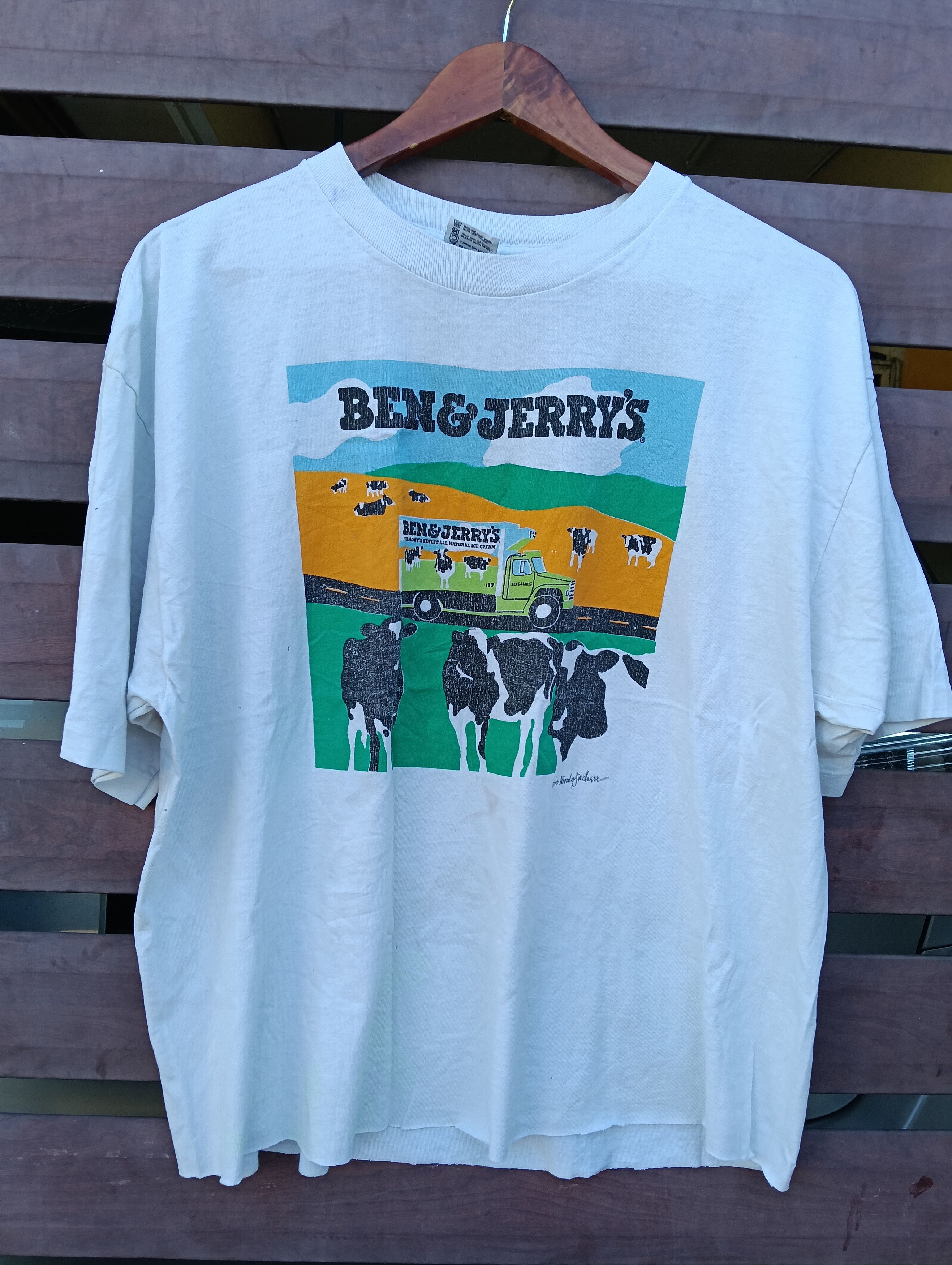 Vintage Vintage 90s Ben & Jerry's.The bottom has been cut off. Size US XL / EU 56 / 4 - 1 Thumbnail